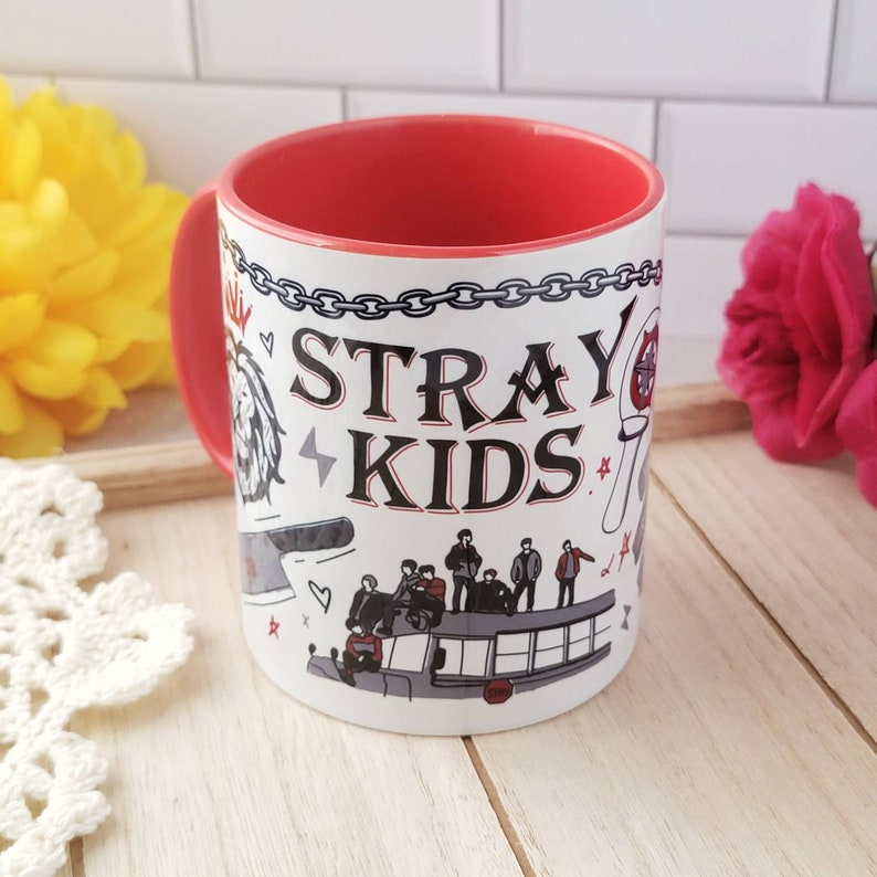 K Pop SKZ Stan Them Porcelain Graphic Mug