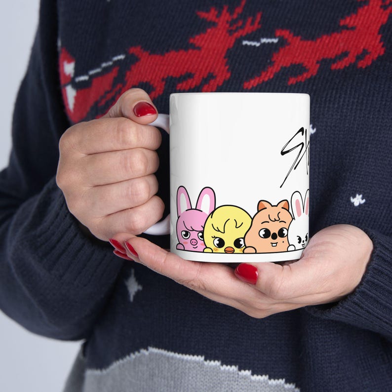 K Pop SKZOO Character Peeking Ceramic Mug