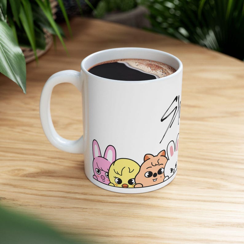K Pop SKZOO Character Peeking Ceramic Mug