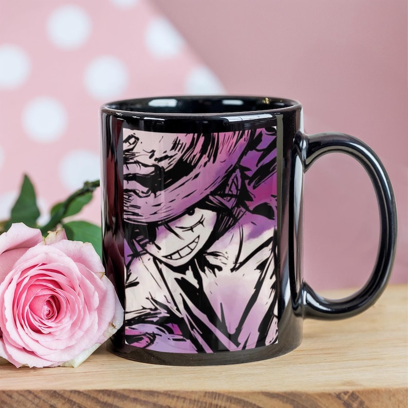 Monkey D. Luffy Mug: One Piece Anime Fan Art Coffee Cup