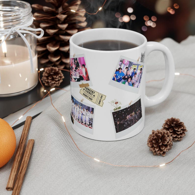 K Pop SKZ Memory Collage Ceramic Mug