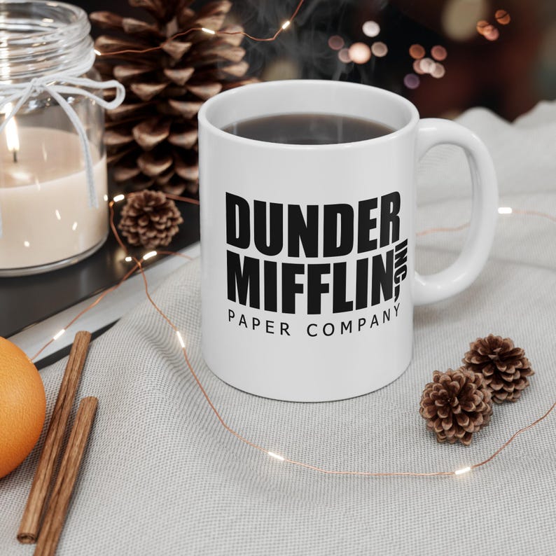 Dunder Mifflin Paper Company Coffee Mug, The Office TV Show Merchandise