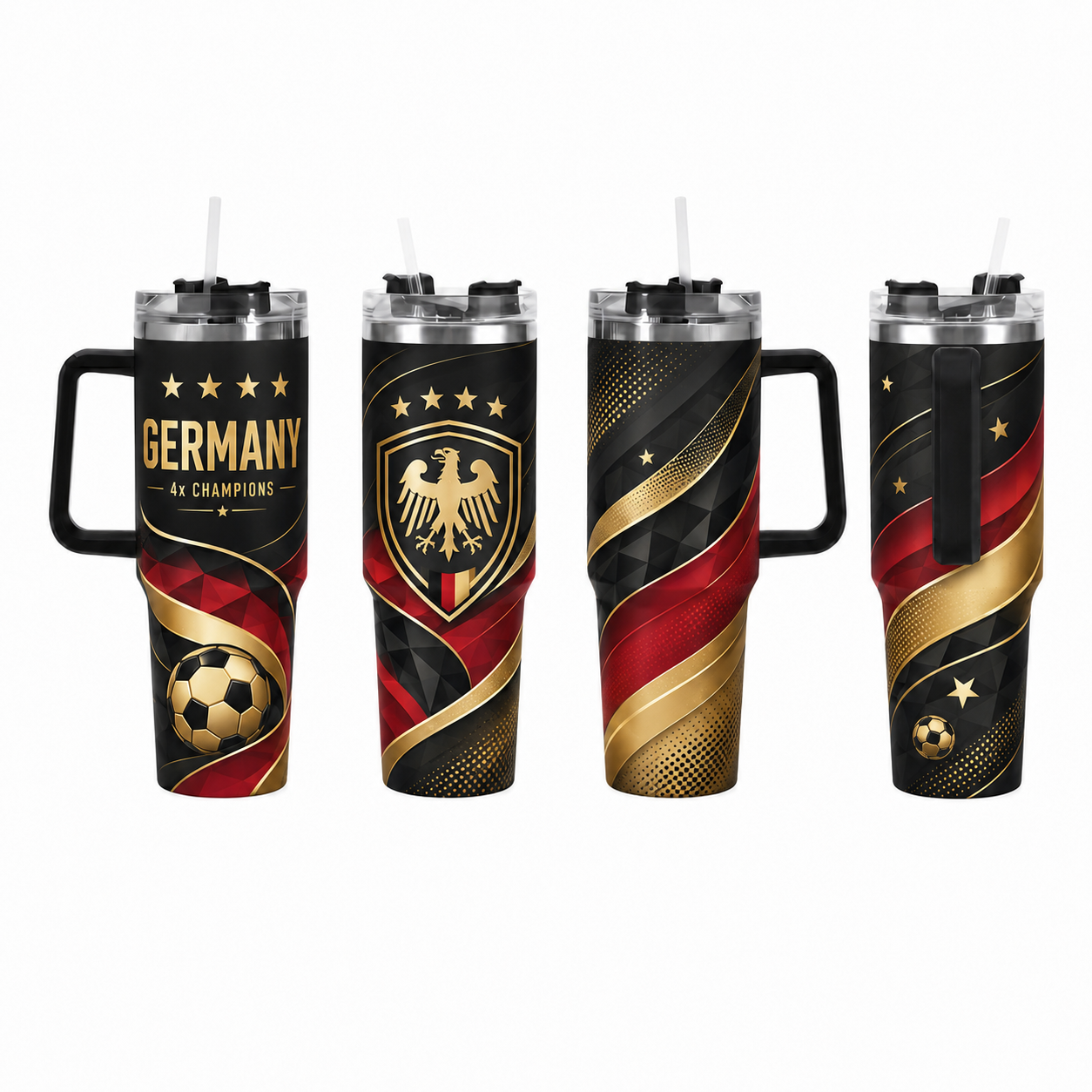 FIFA 2026 Germany Football Sports All Over Printed 40oz Tumbler With Straw And Lid