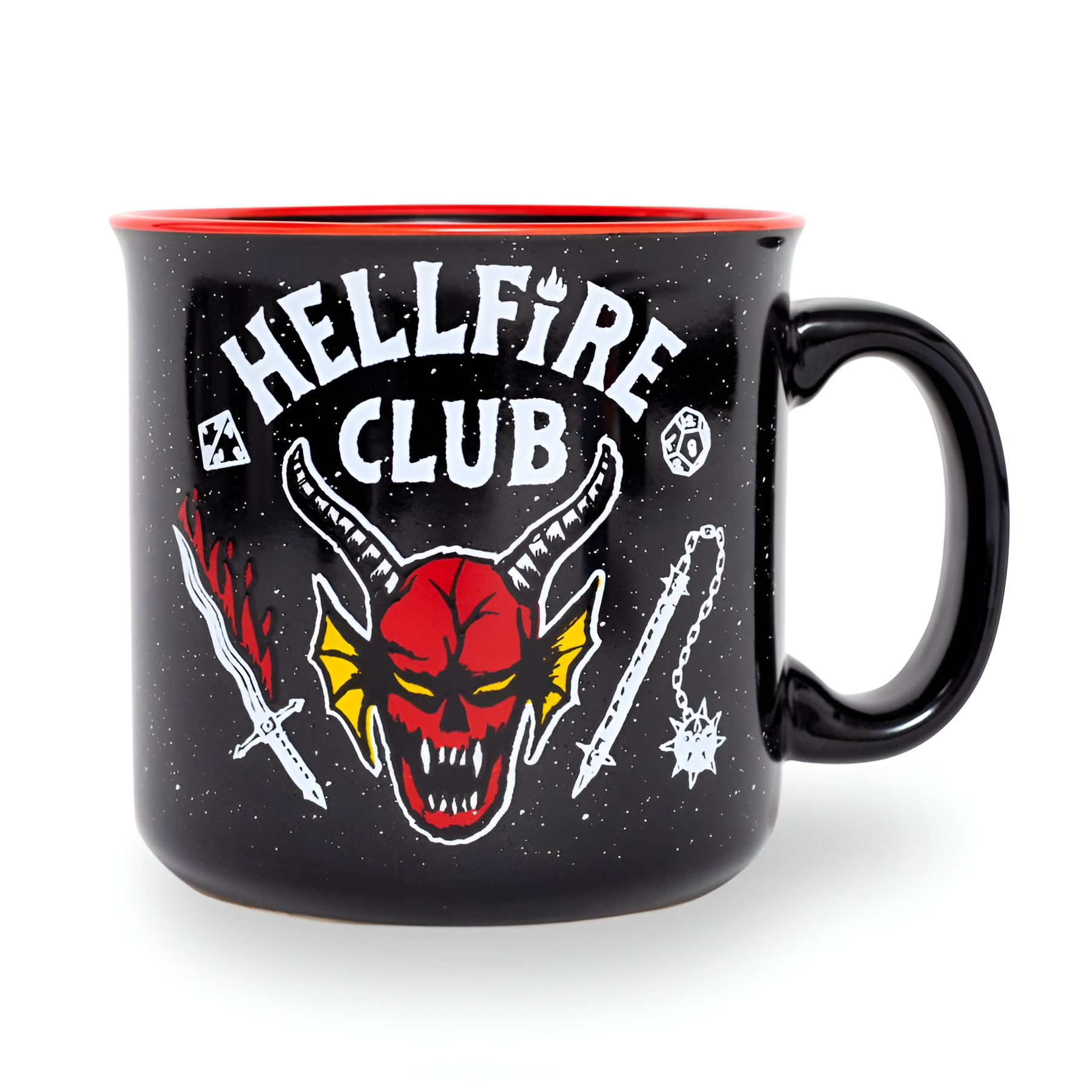 Stranger Things Hellfire Club Themed Ceramic Camper Mug