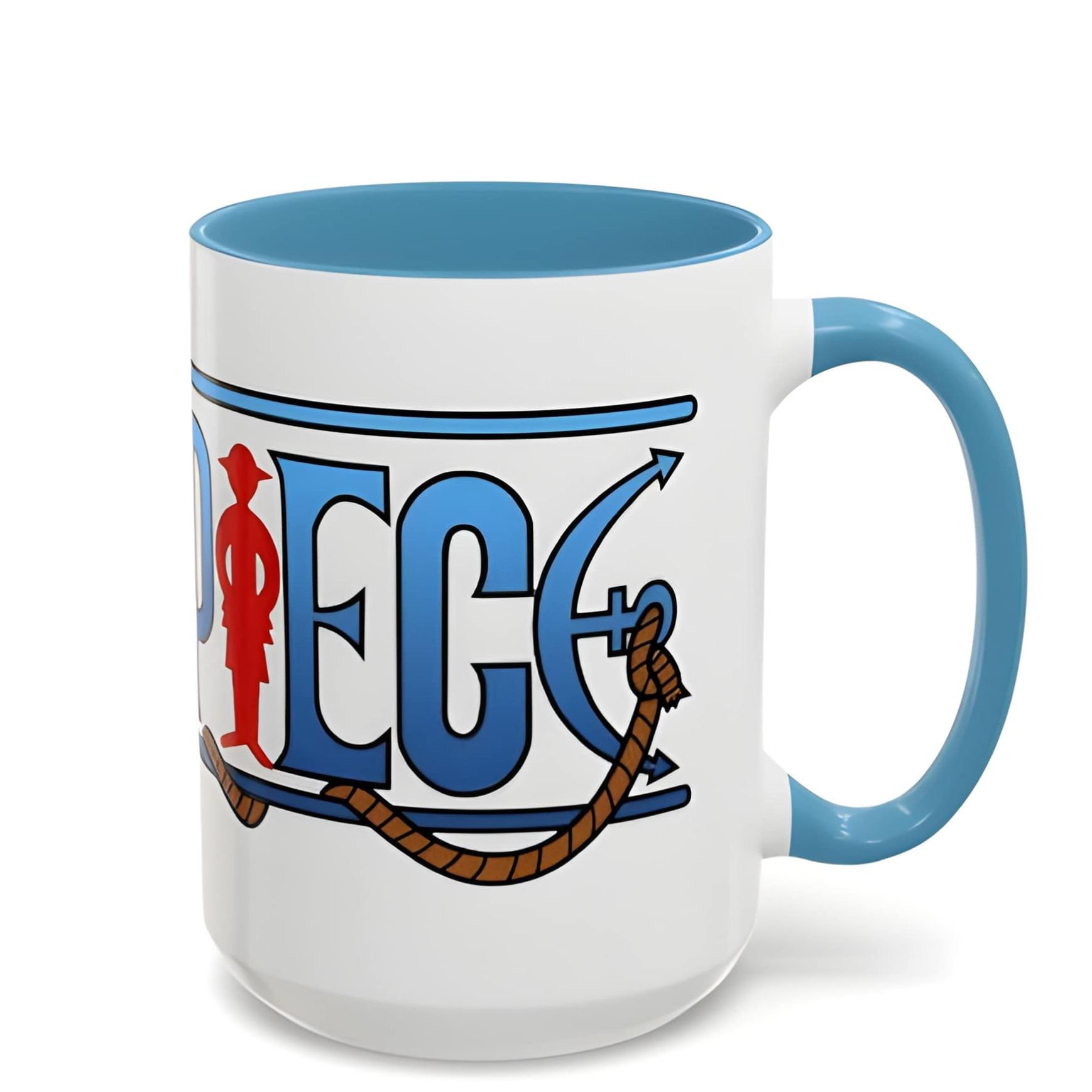 One Piece Accent Coffee Mug | Anime Fun Mug for Coffee Lovers, 11oz, 15oz, Grand Line Brew One Piece Mug | Durable Ceramic Tea Cup