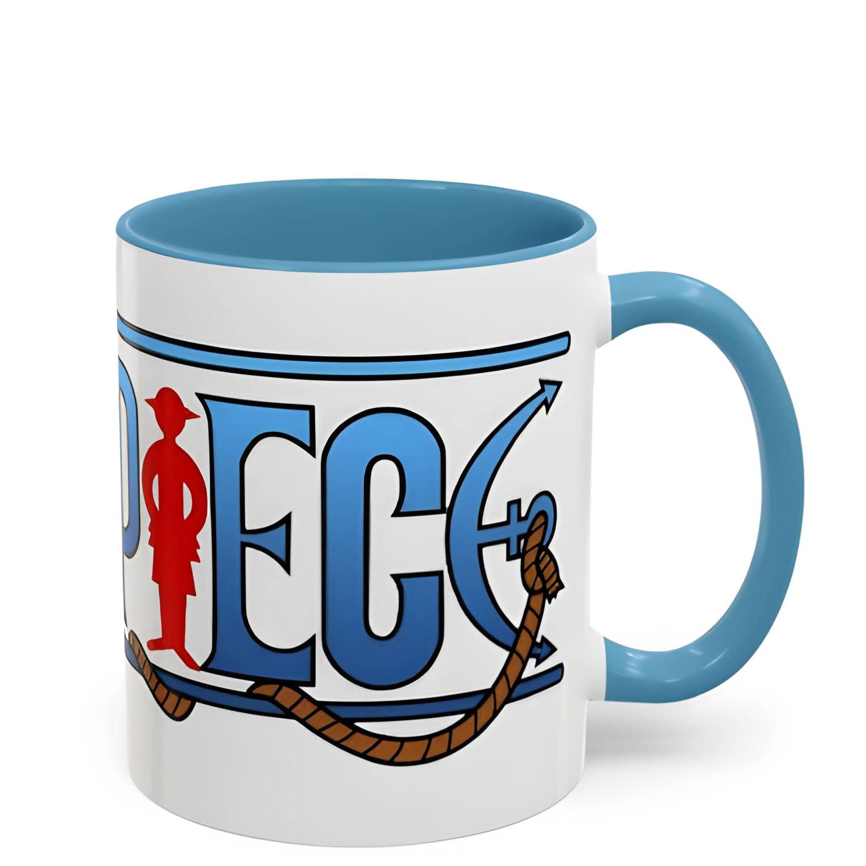 One Piece Accent Coffee Mug | Anime Fun Mug for Coffee Lovers, 11oz, 15oz, Grand Line Brew One Piece Mug | Durable Ceramic Tea Cup
