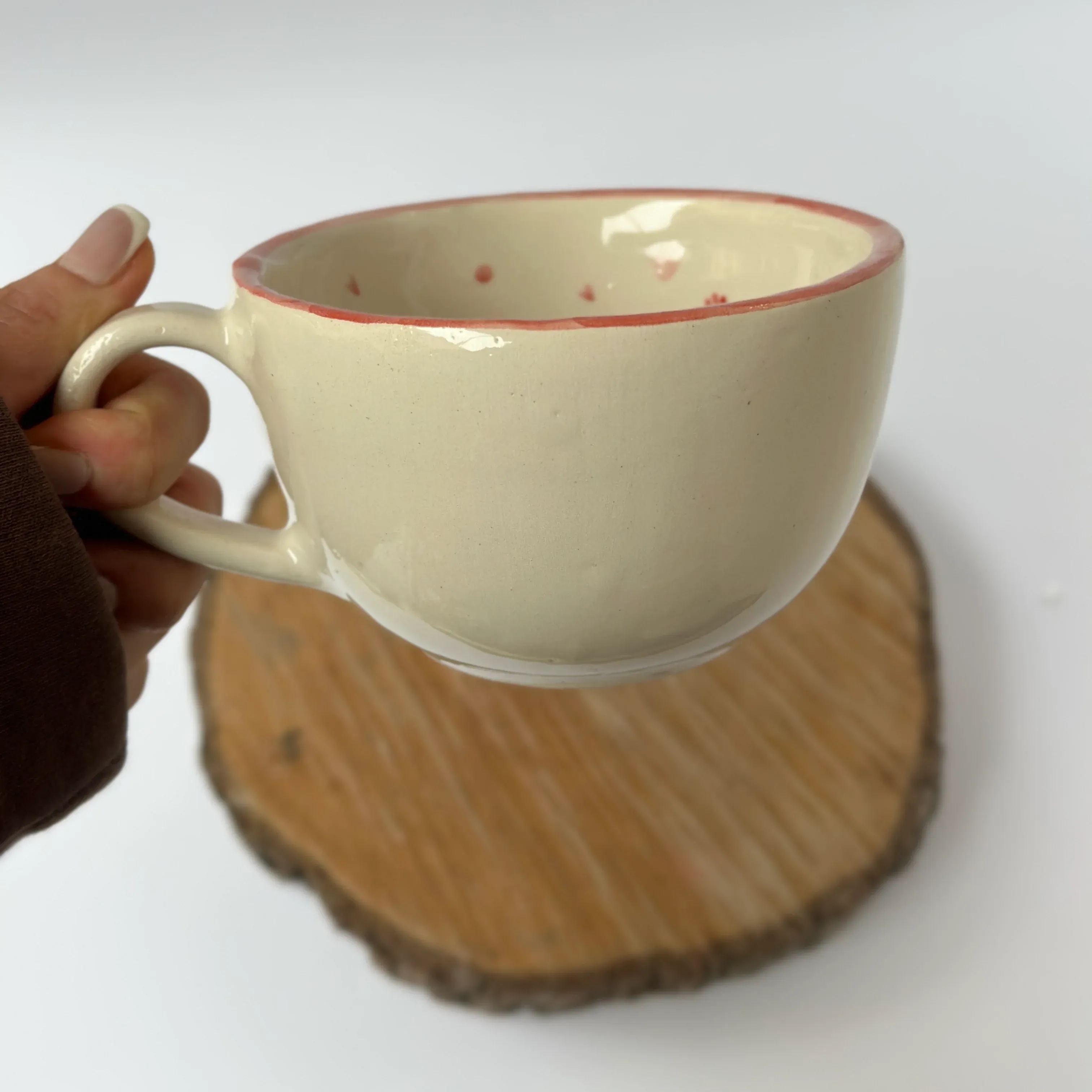 Handmade Ceramic Cat Shaped Coffee Mug
