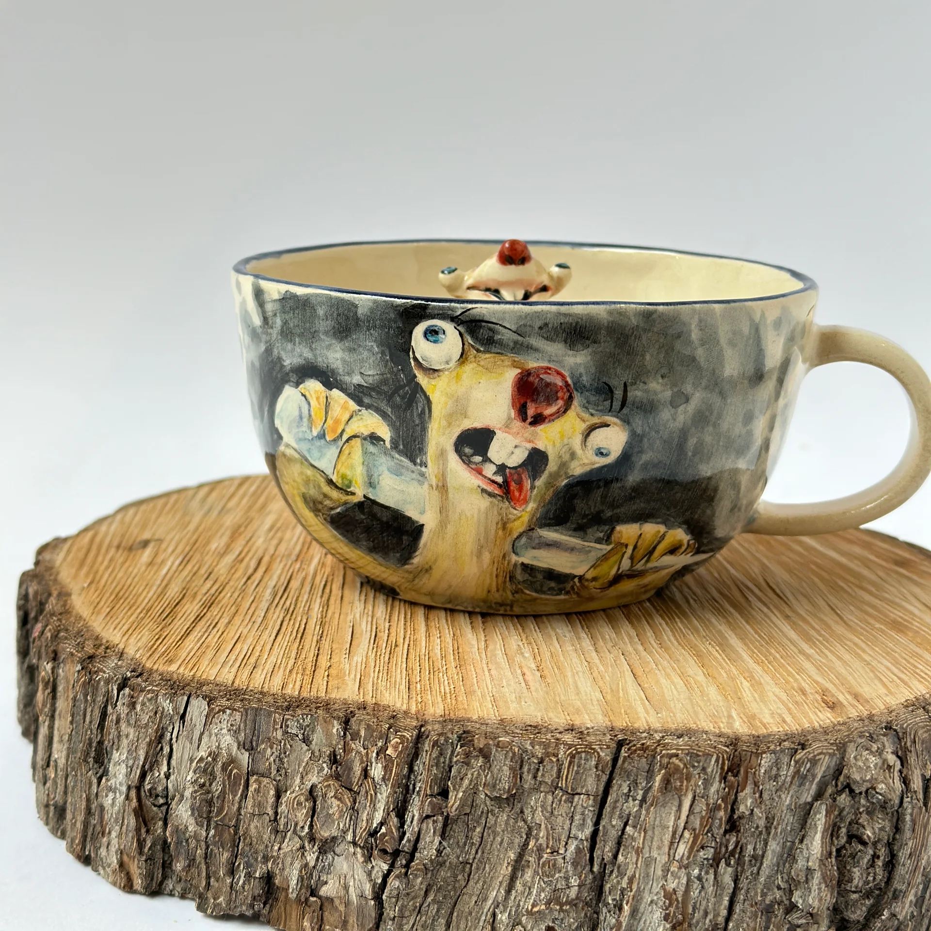 Handmade Sloth Character Ceramic Coffee Mug
