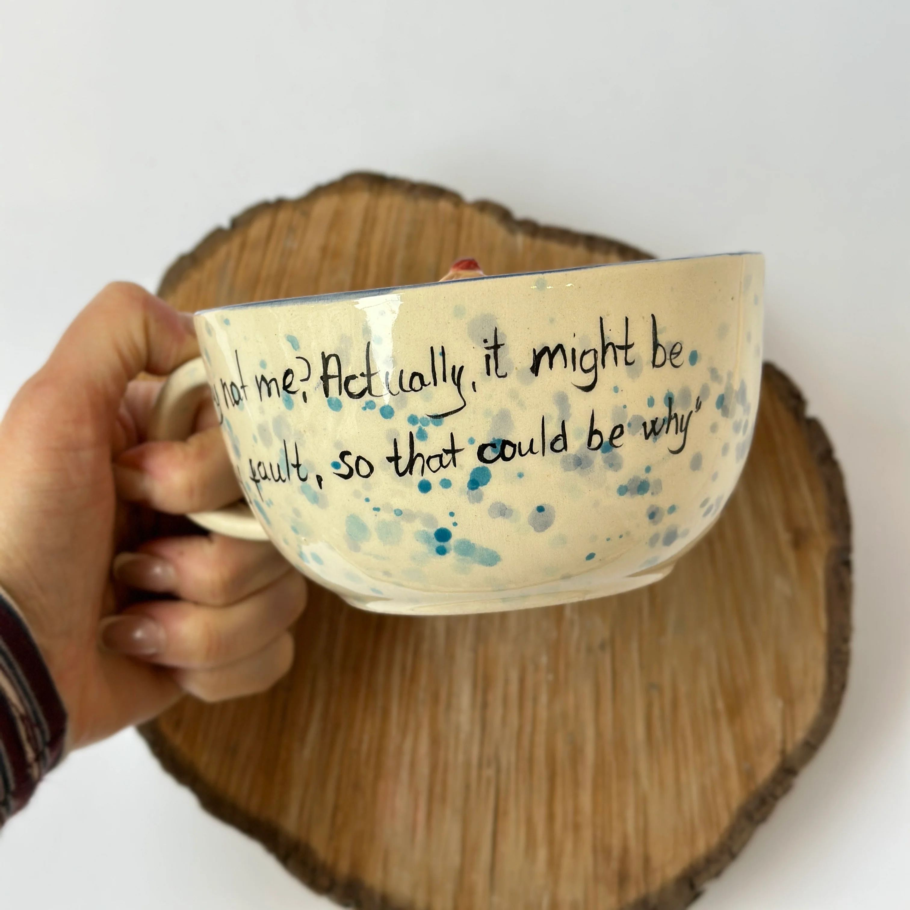 Handmade Sloth Character Ceramic Coffee Mug