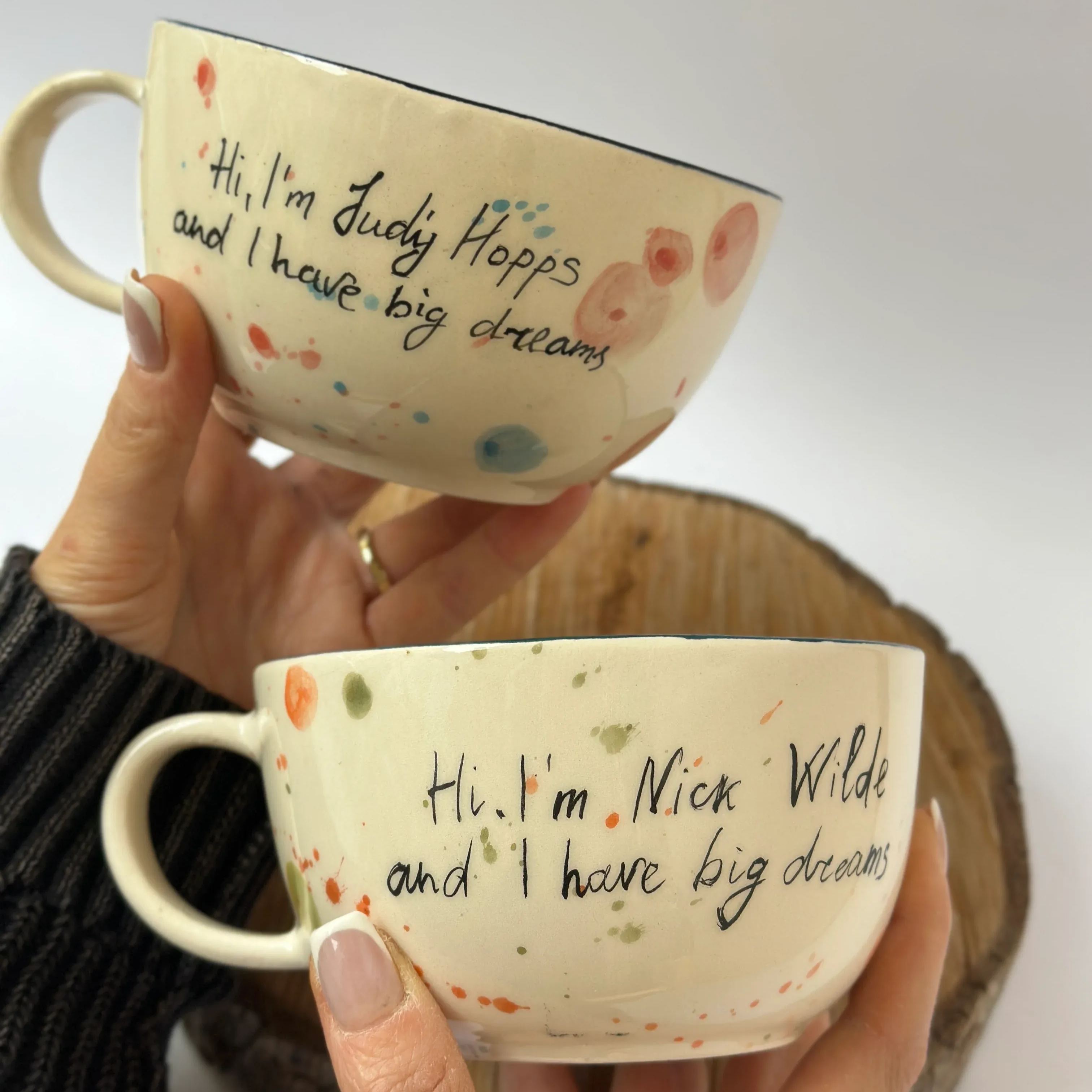 Handmade Ceramic Cartoon Character Coffee Mugs