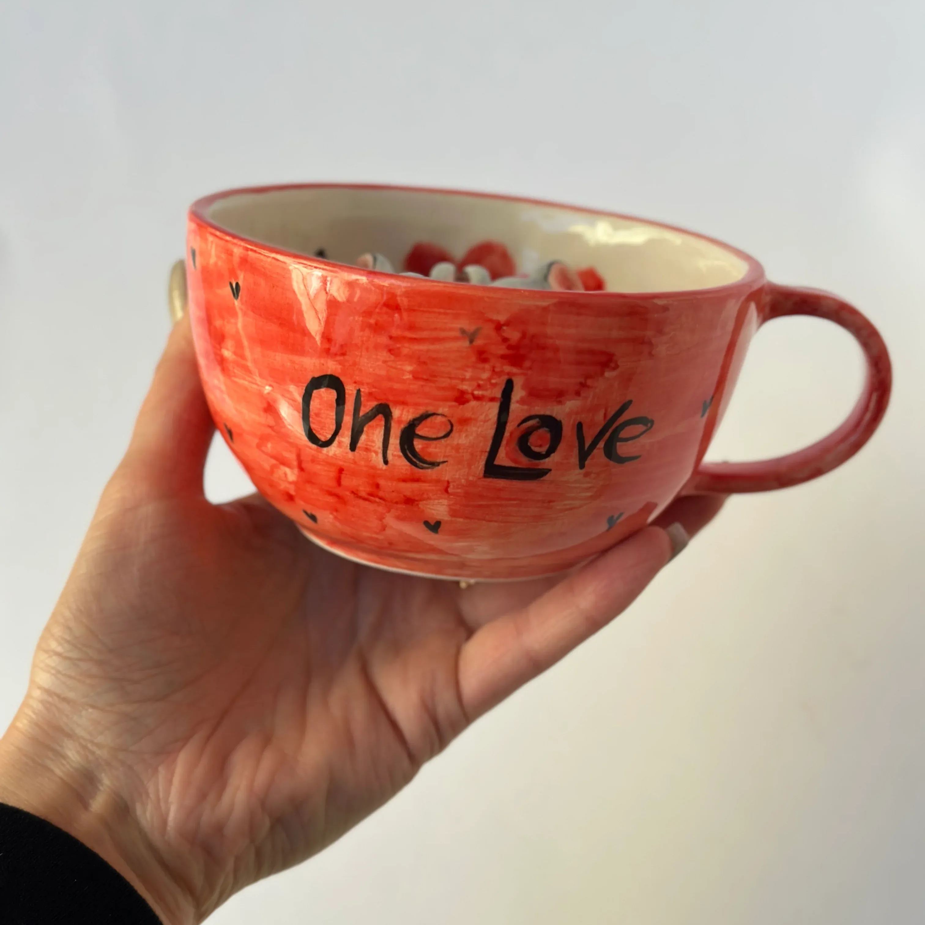 Mice Figurine Sculpted Beverage Cup