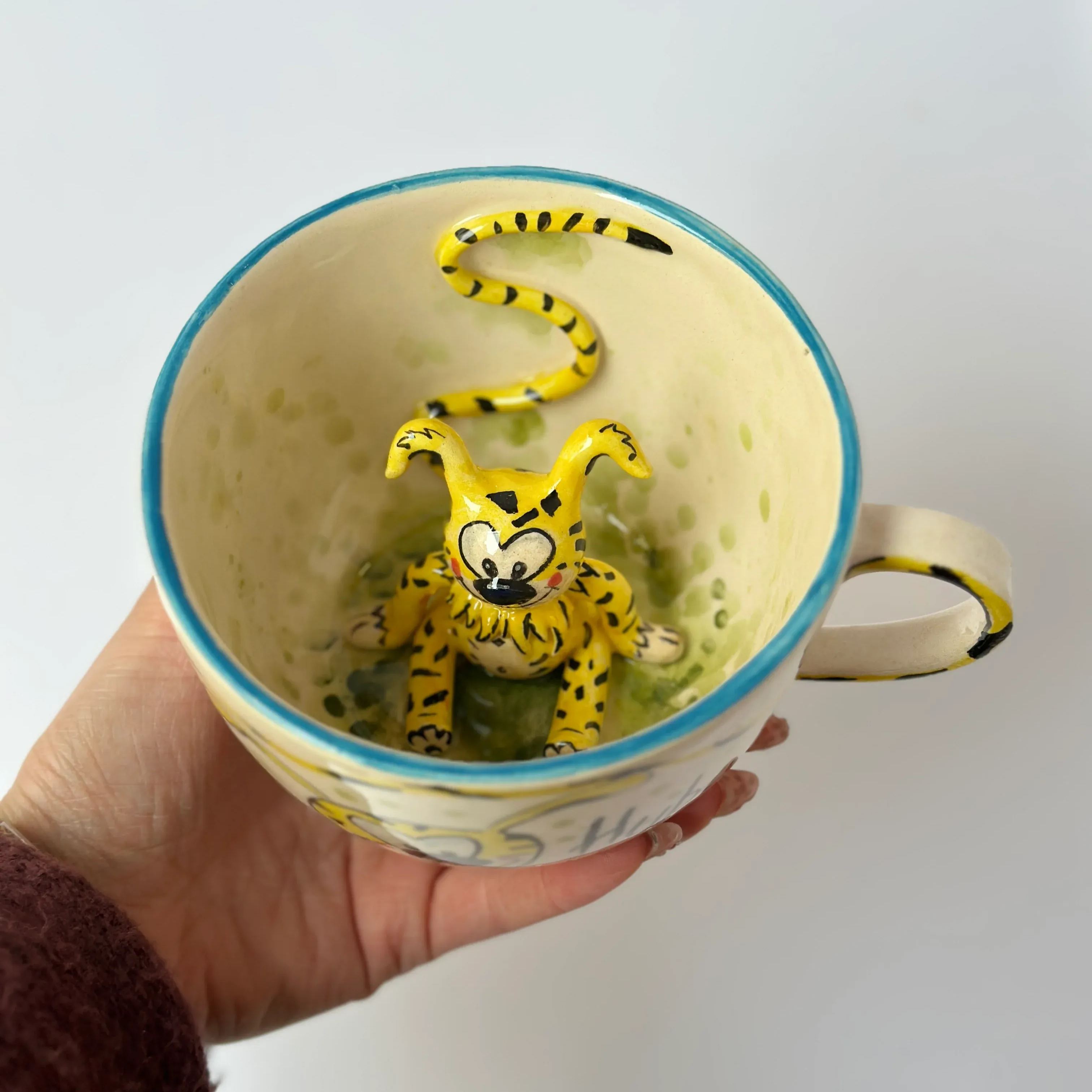 Spotted Creature Figurine Sculpted Cup