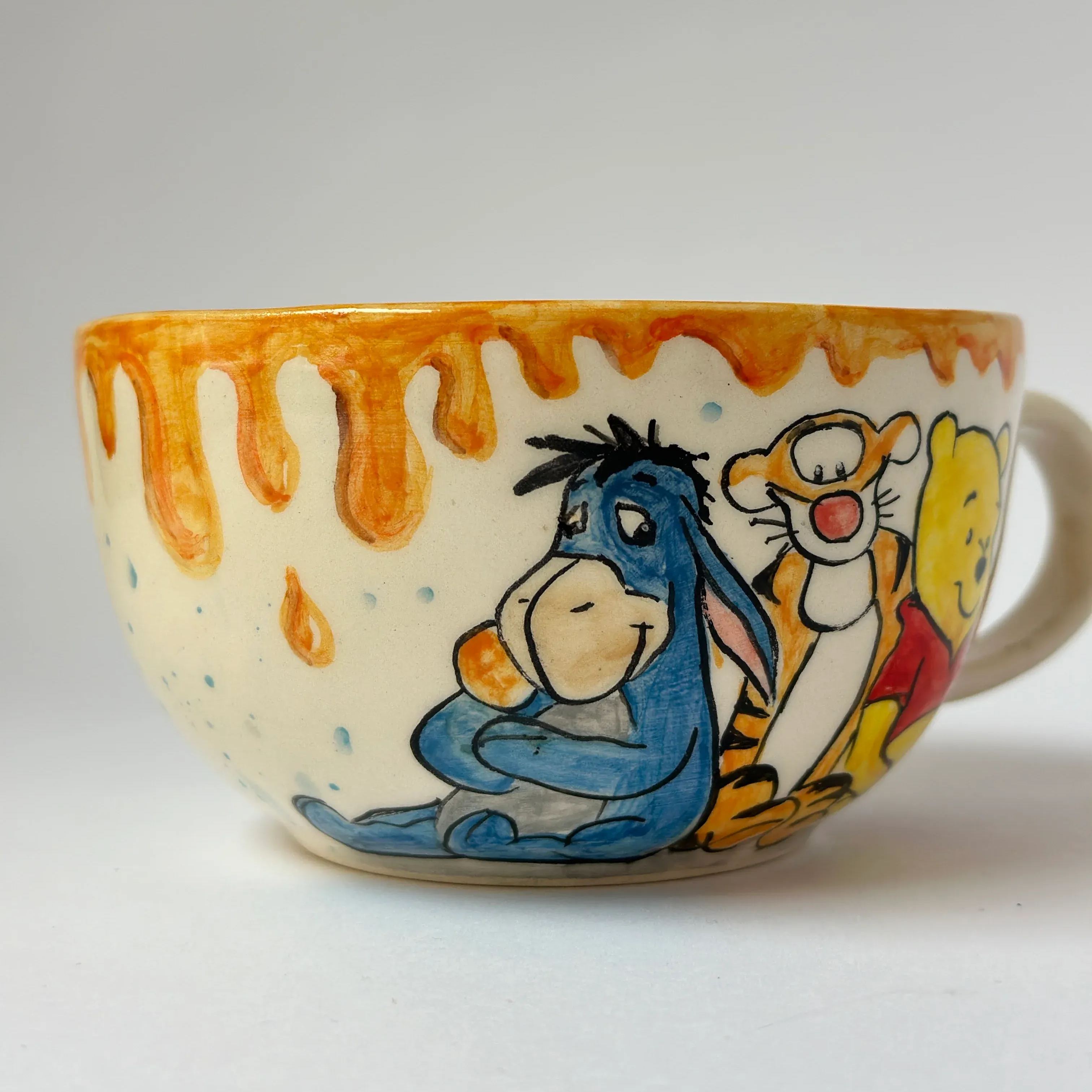 Handmade Ceramic Yellow Bear Coffee Mug