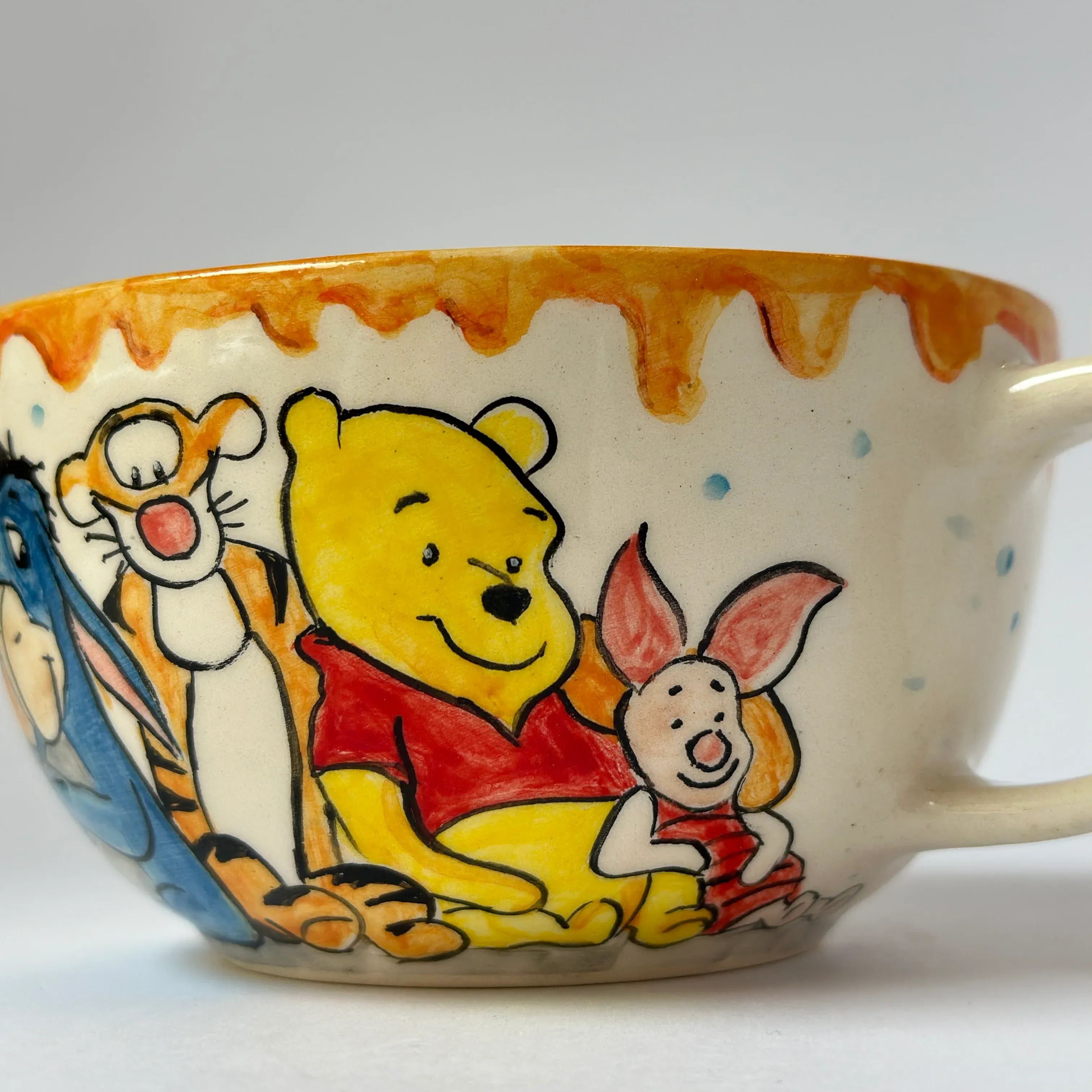 Handmade Ceramic Yellow Bear Coffee Mug