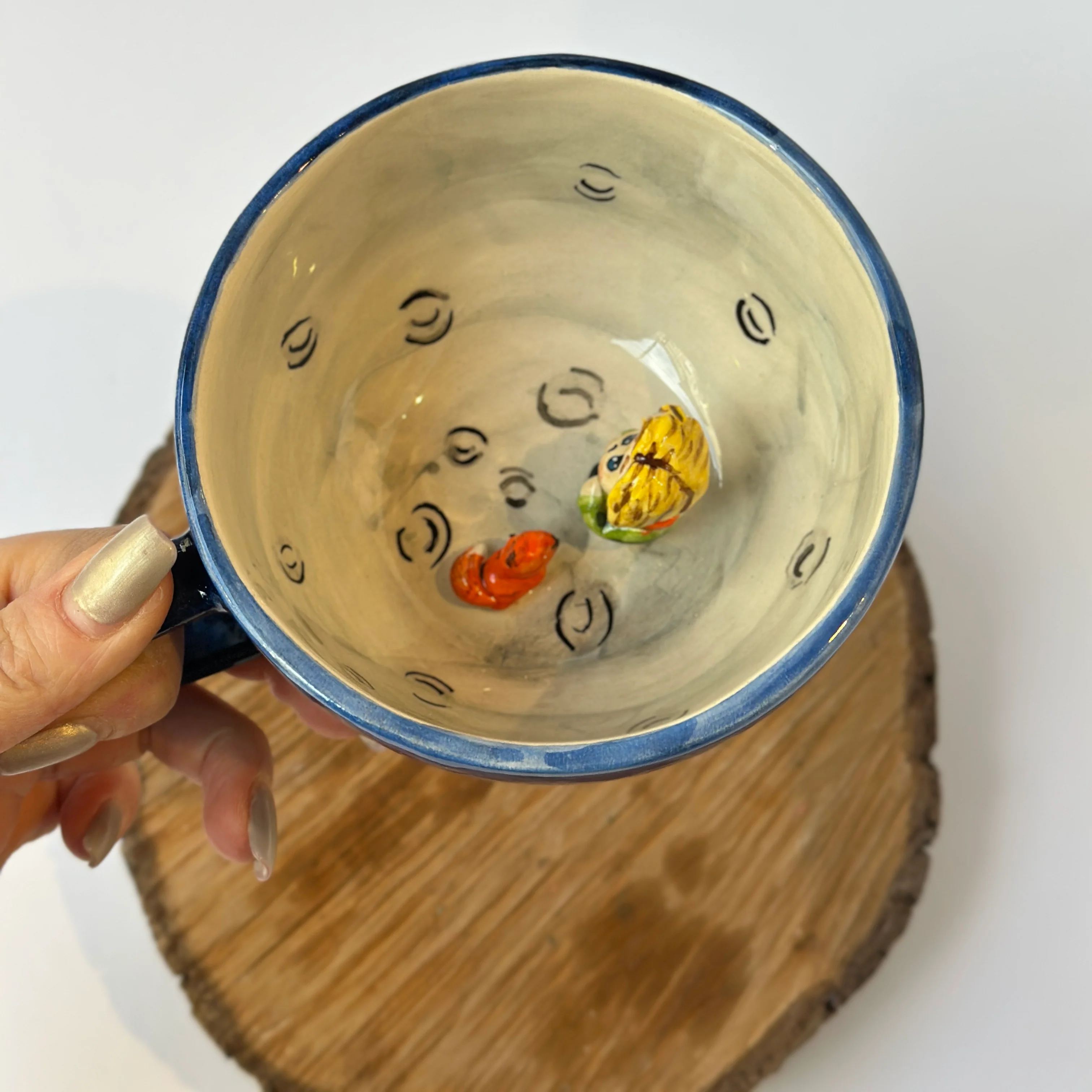 Prince Duo Sculpted Stone Coffee Cup