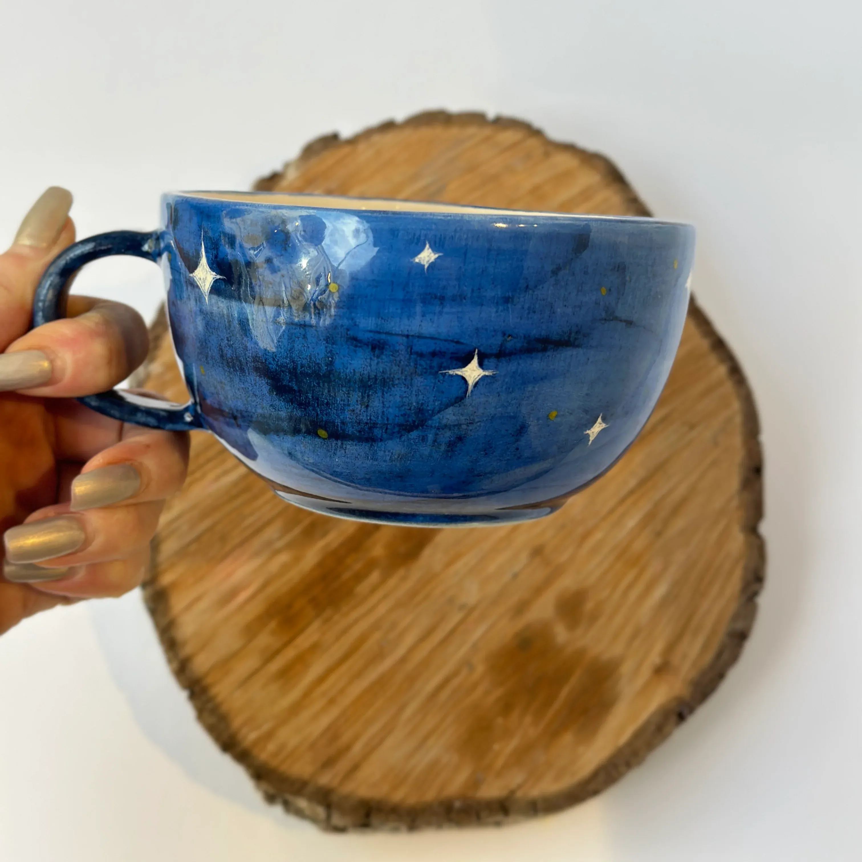 Prince Duo Sculpted Stone Coffee Cup