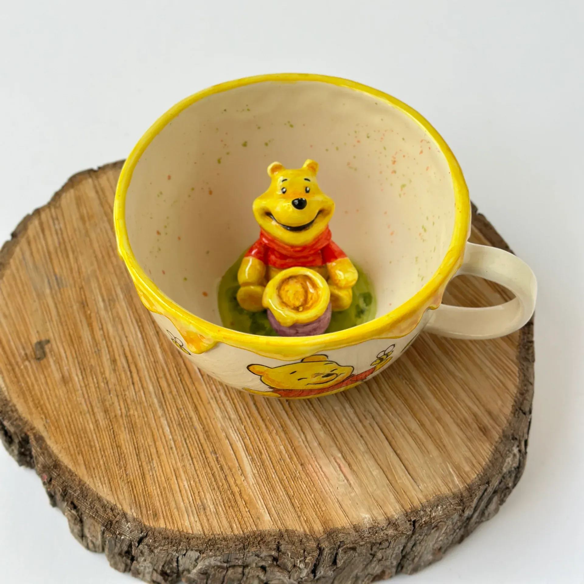 Handmade Yellow Bear Inspired Ceramic Coffee Mug
