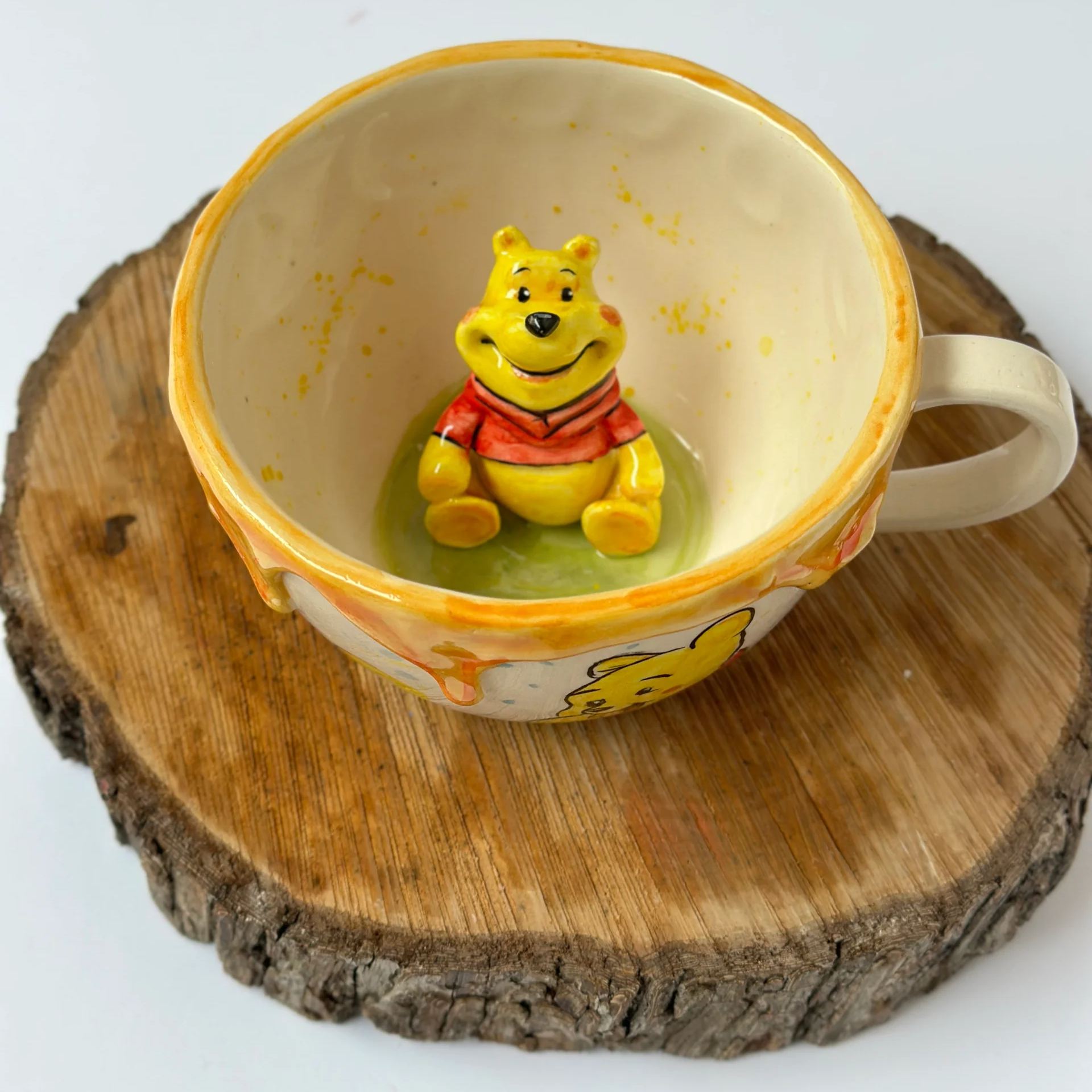 Handmade Yellow Bear Ceramic Coffee Mug