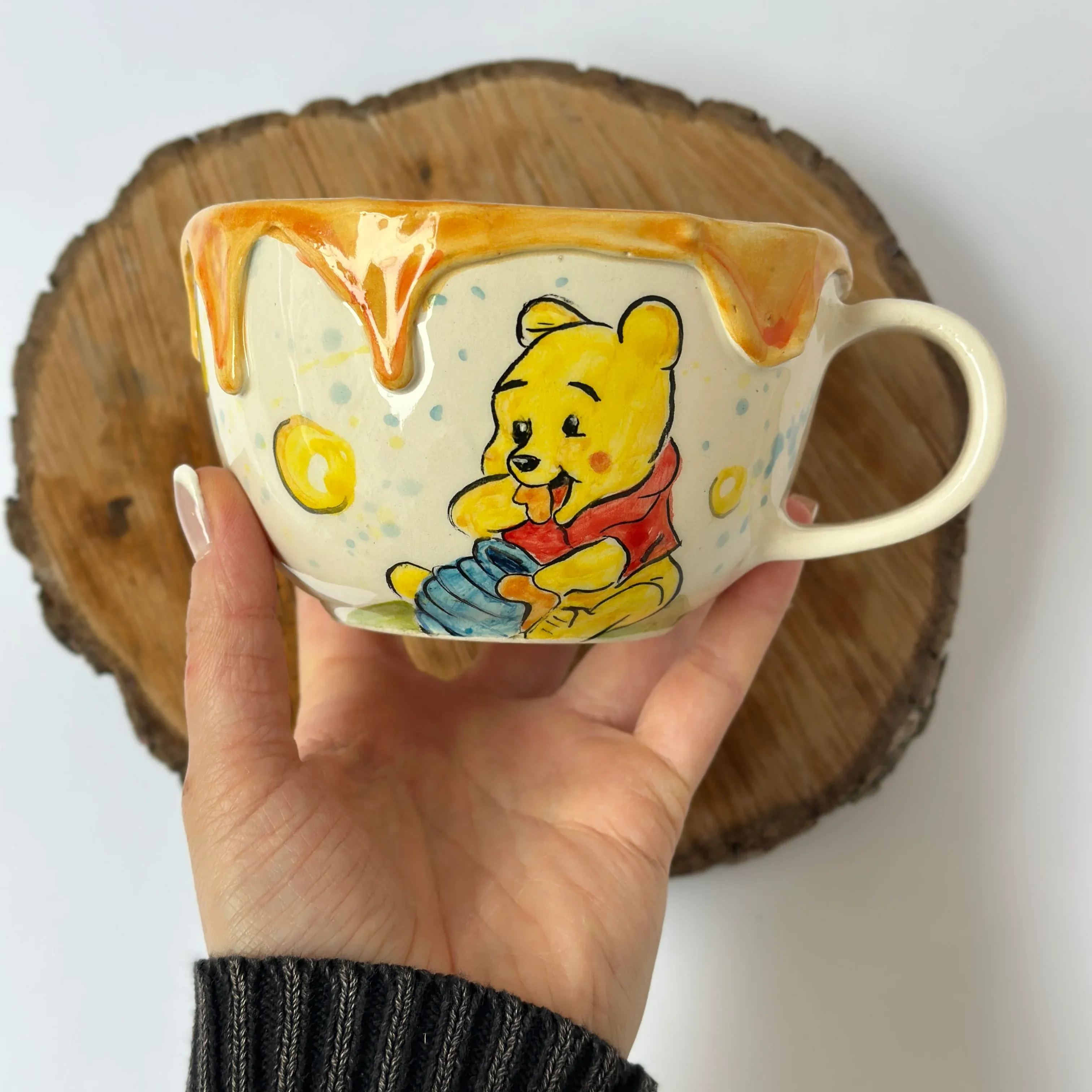 Handmade Yellow Bear Ceramic Coffee Mug