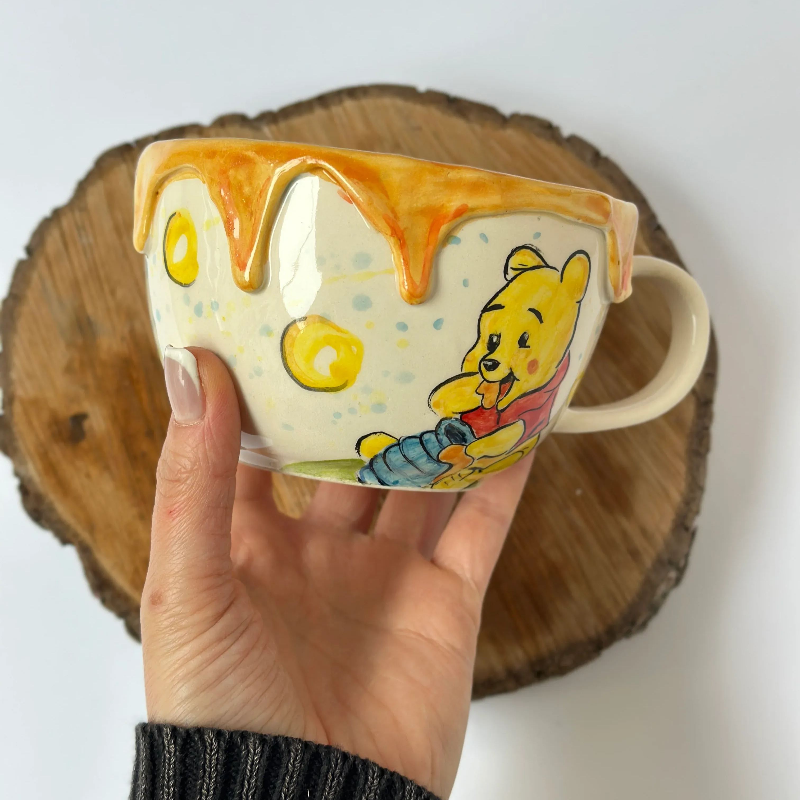 Handmade Yellow Bear Ceramic Coffee Mug