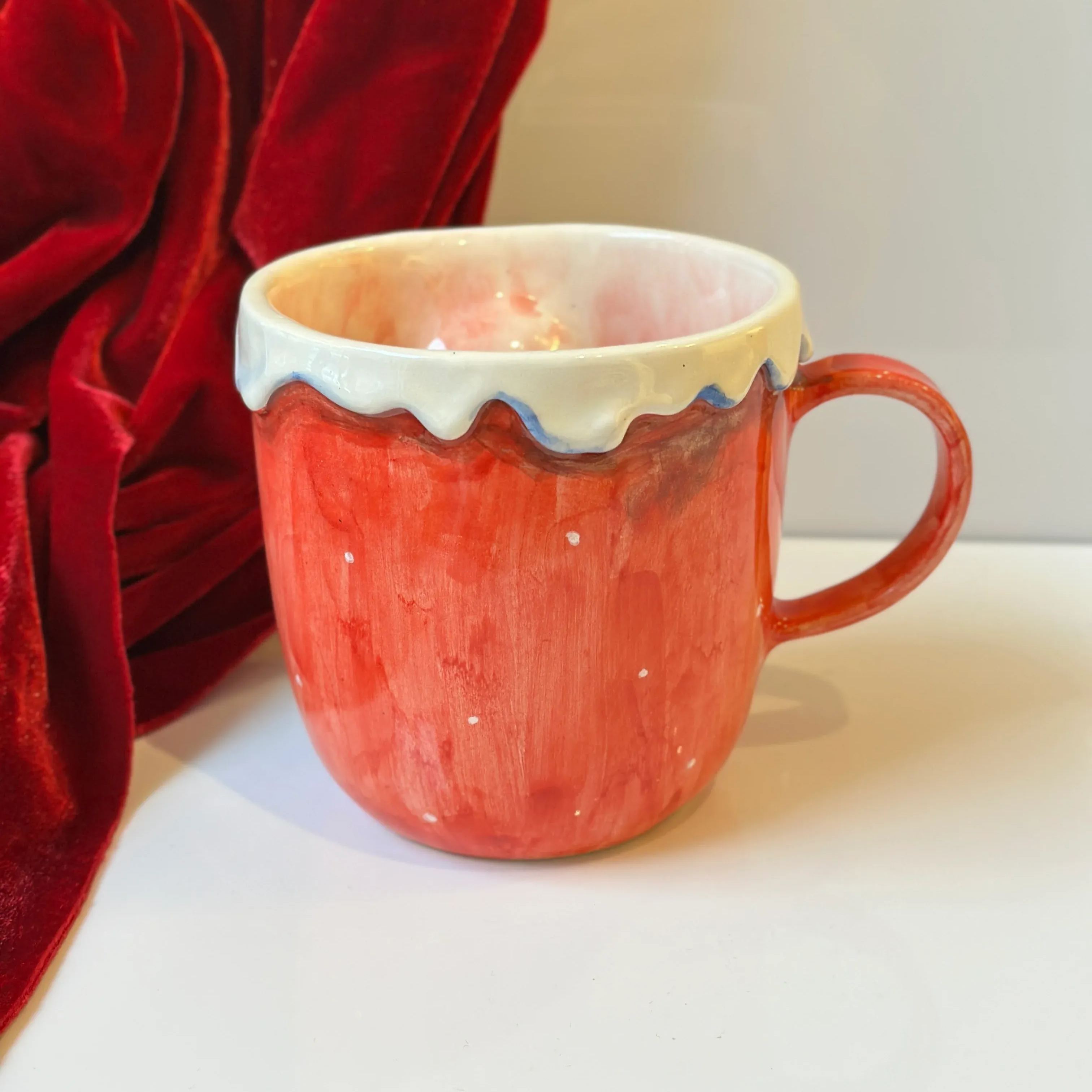Gnome Sculpted Snowy Rim Mug