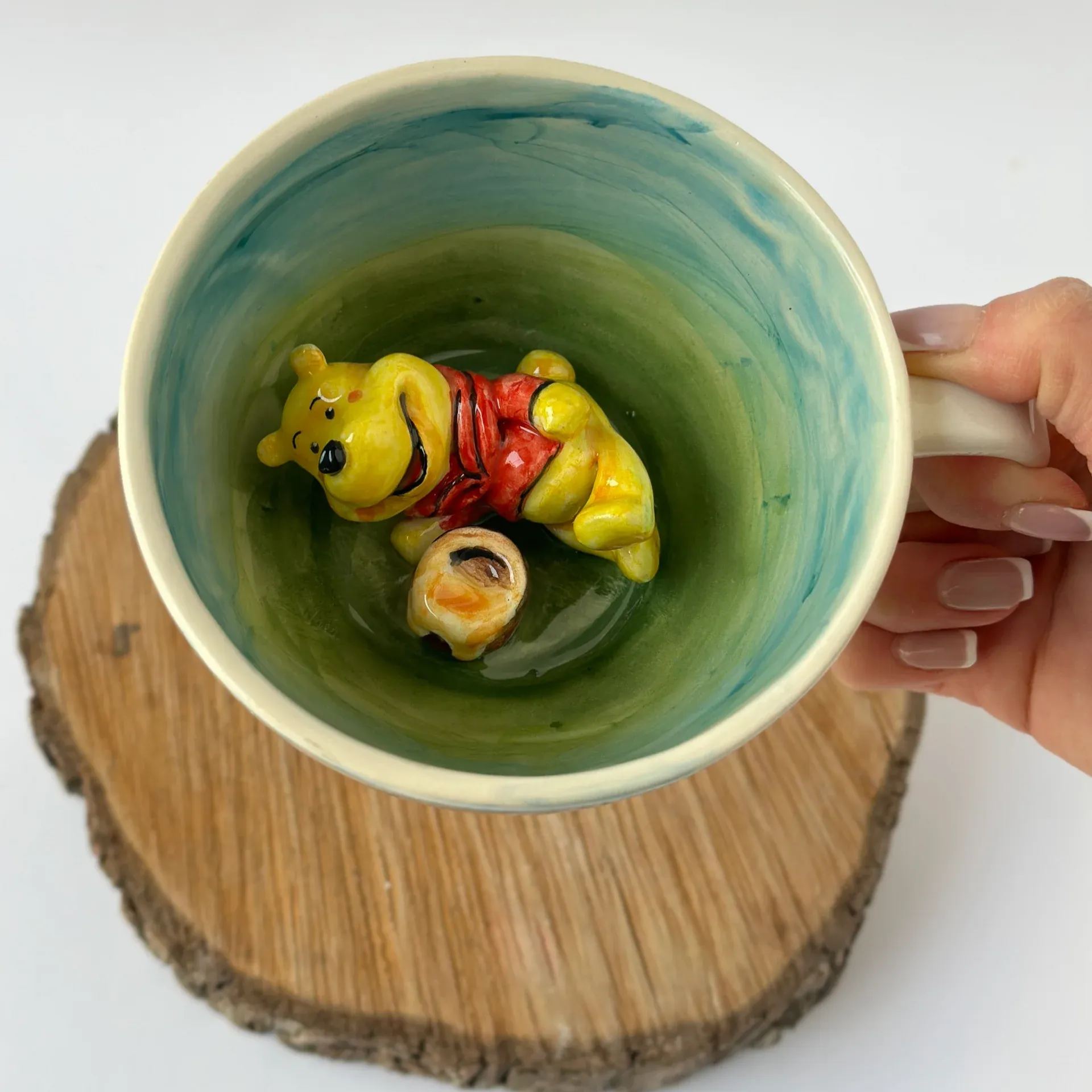 Handmade Cartoon Bear Ceramic Coffee Mug