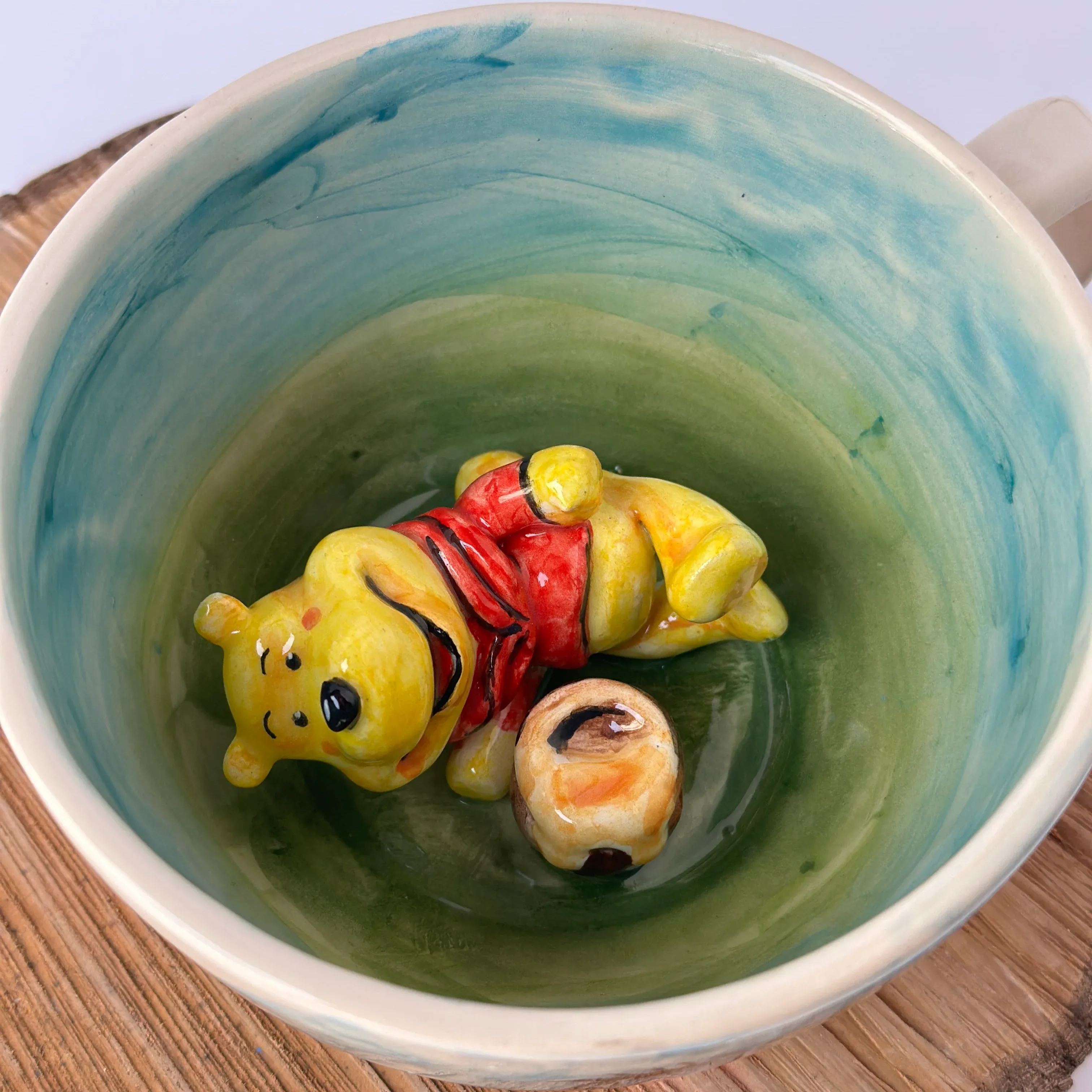 Handmade Cartoon Bear Ceramic Coffee Mug