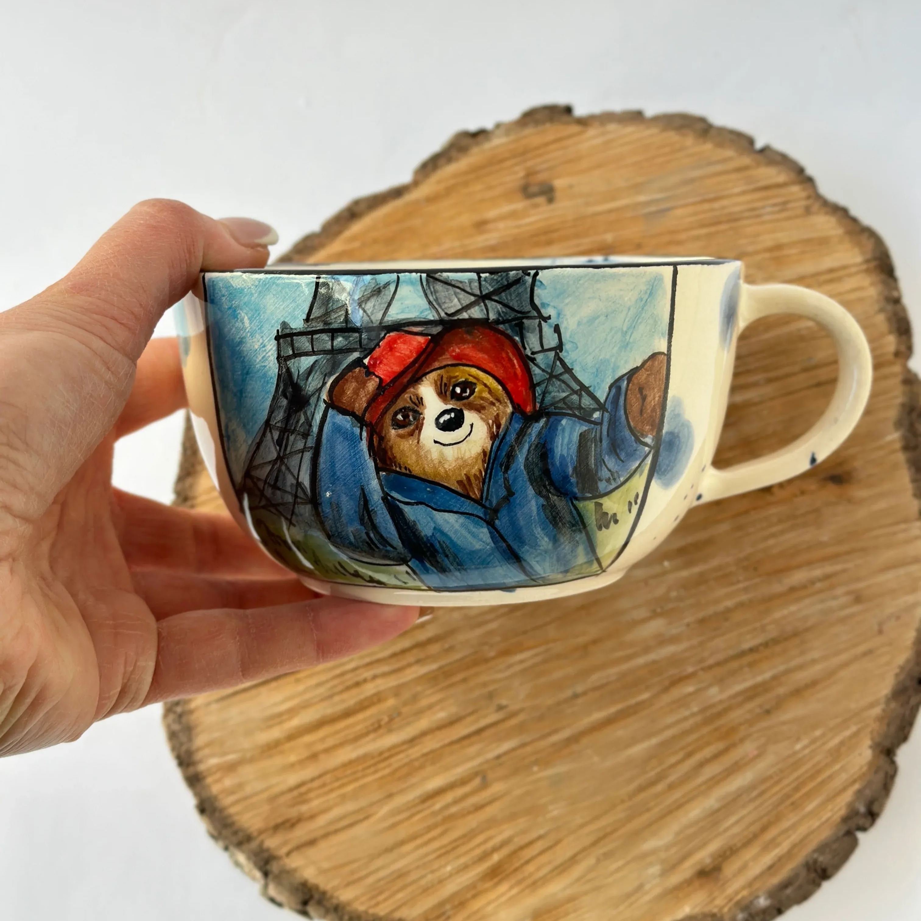Bear Character Sculpted Stone Cup