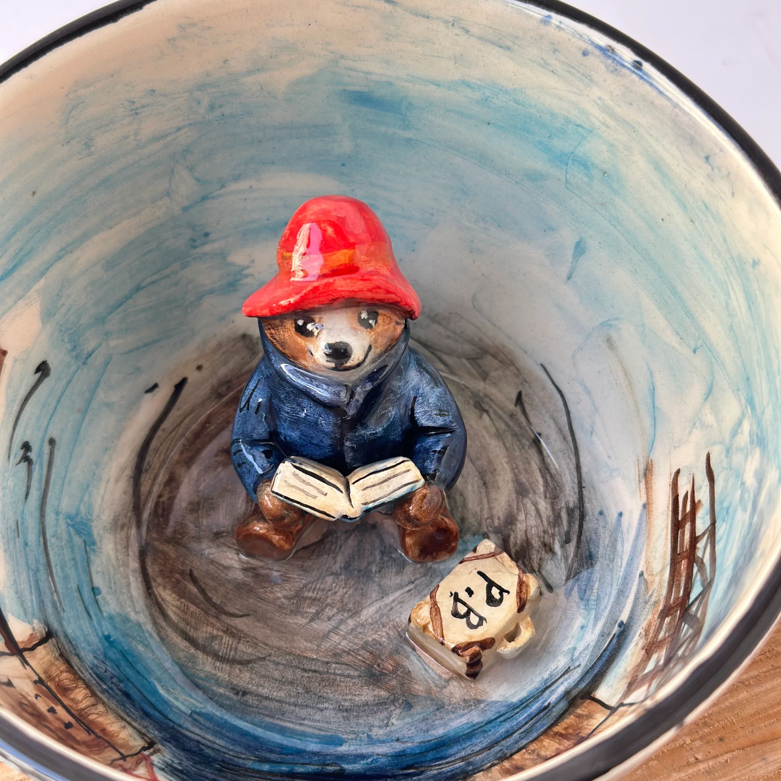 Bear Character Sculpted Stone Cup