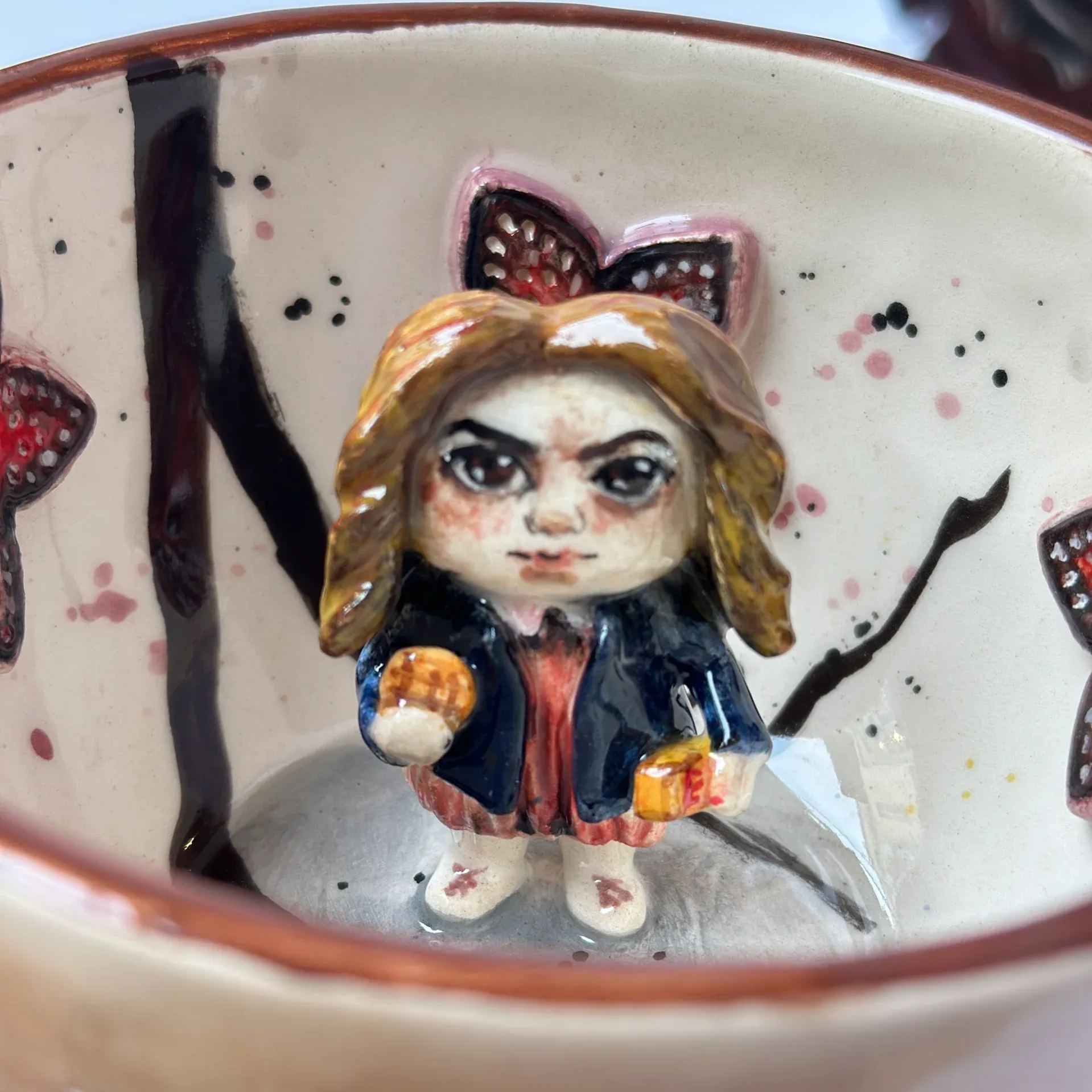 Handmade Ceramic Mug With Custom Character Design