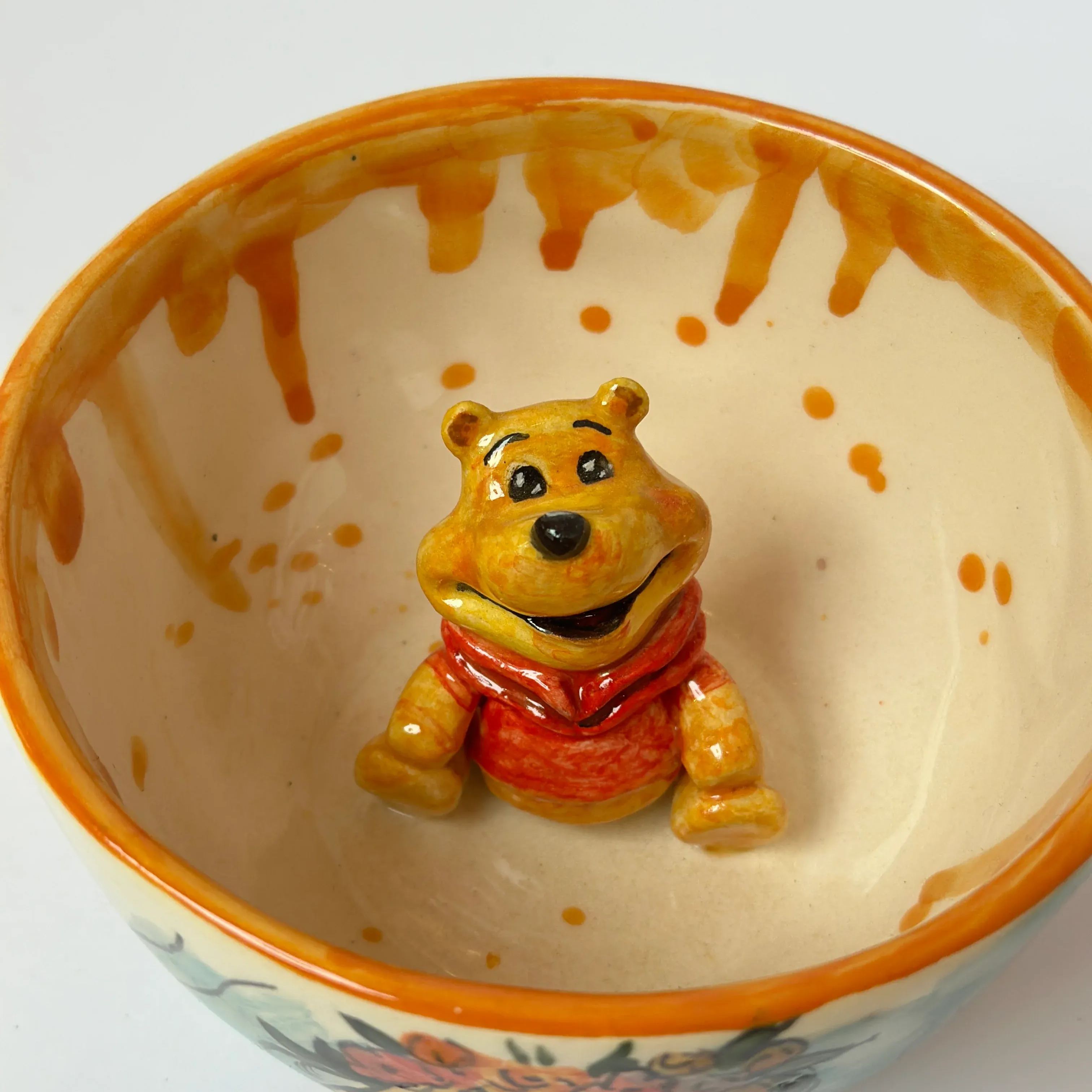 Handcrafted Cartoon Bear Ceramic Coffee Mug