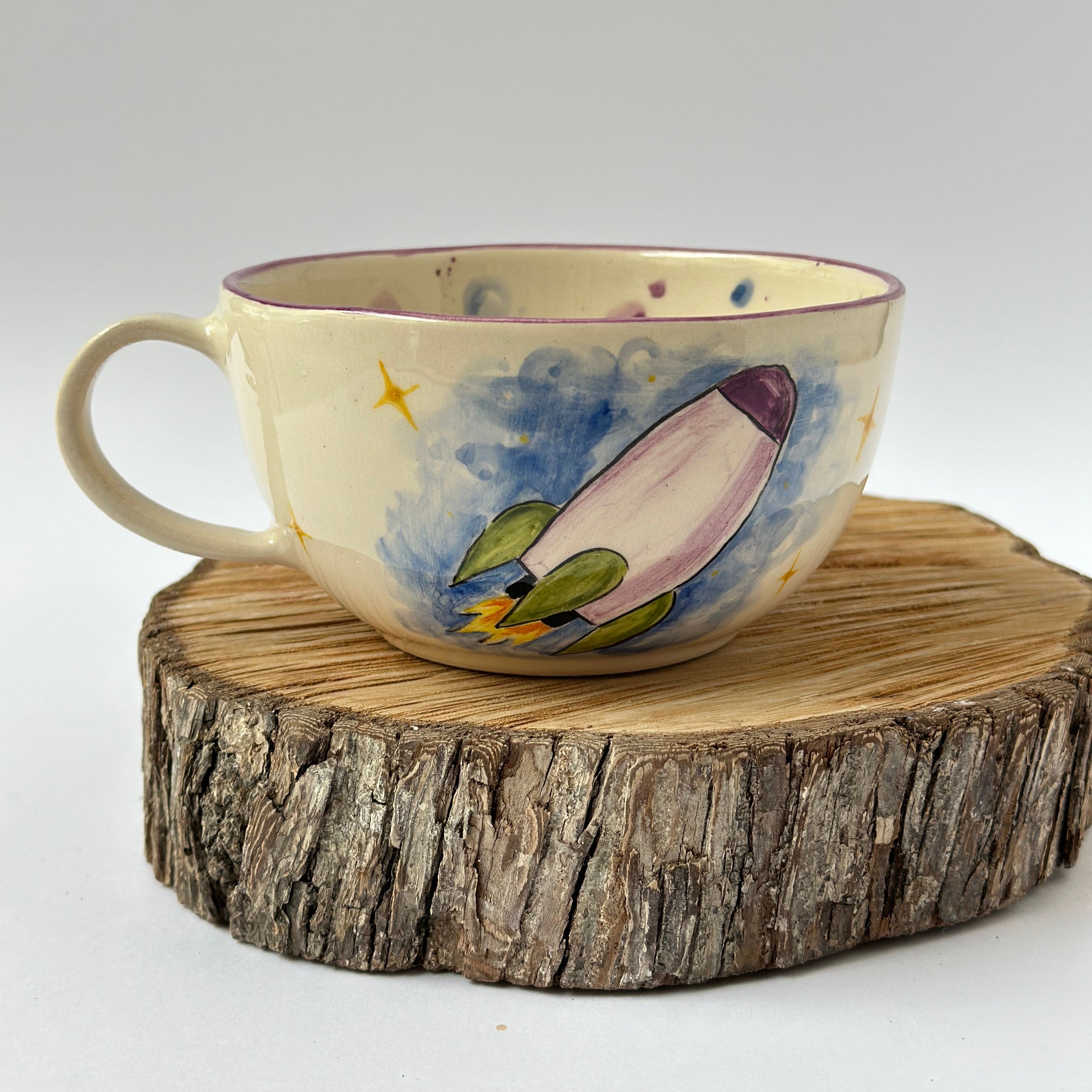 Astronaut Handmade Sculpted Cartoon Coffee Mug
