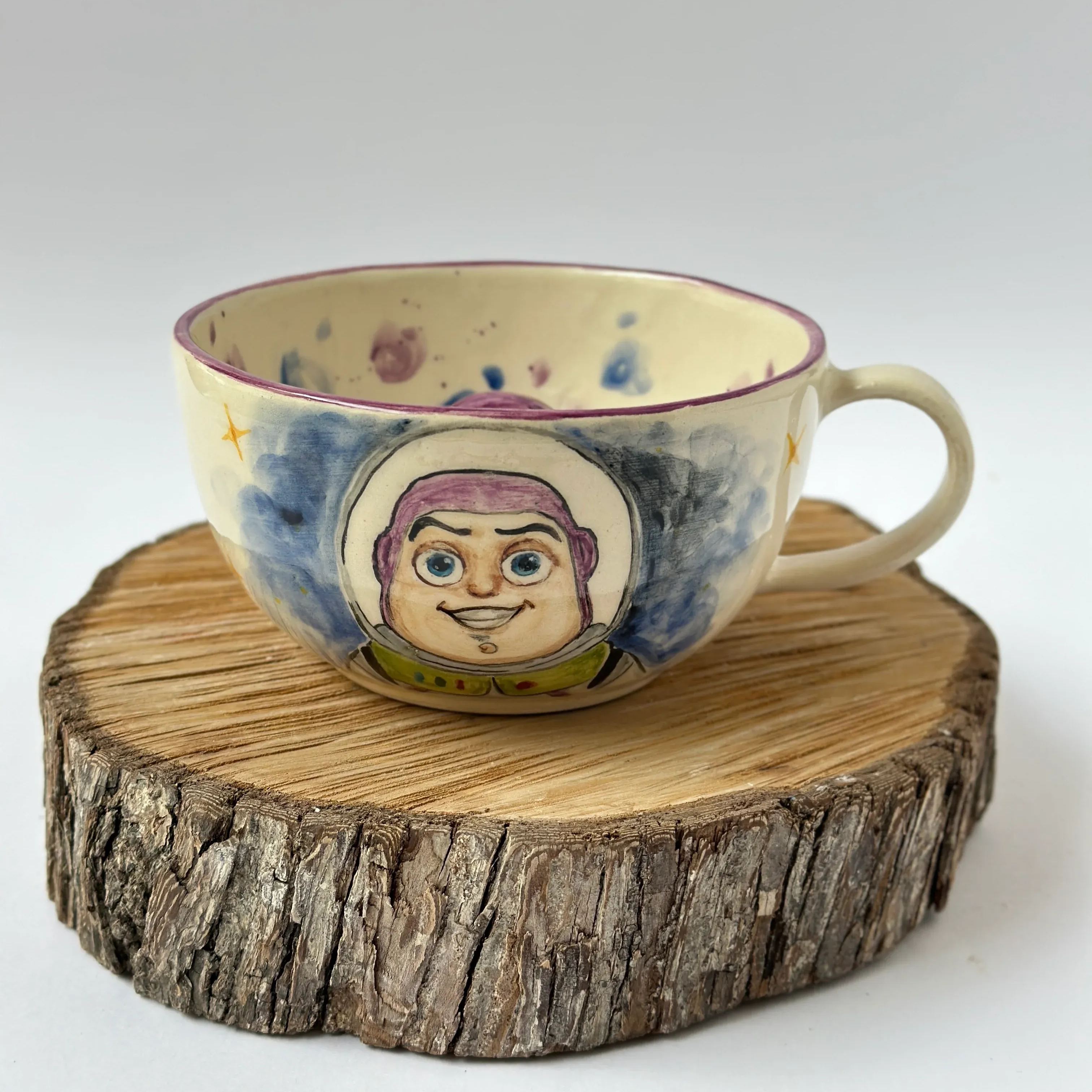Astronaut Handmade Sculpted Cartoon Coffee Mug