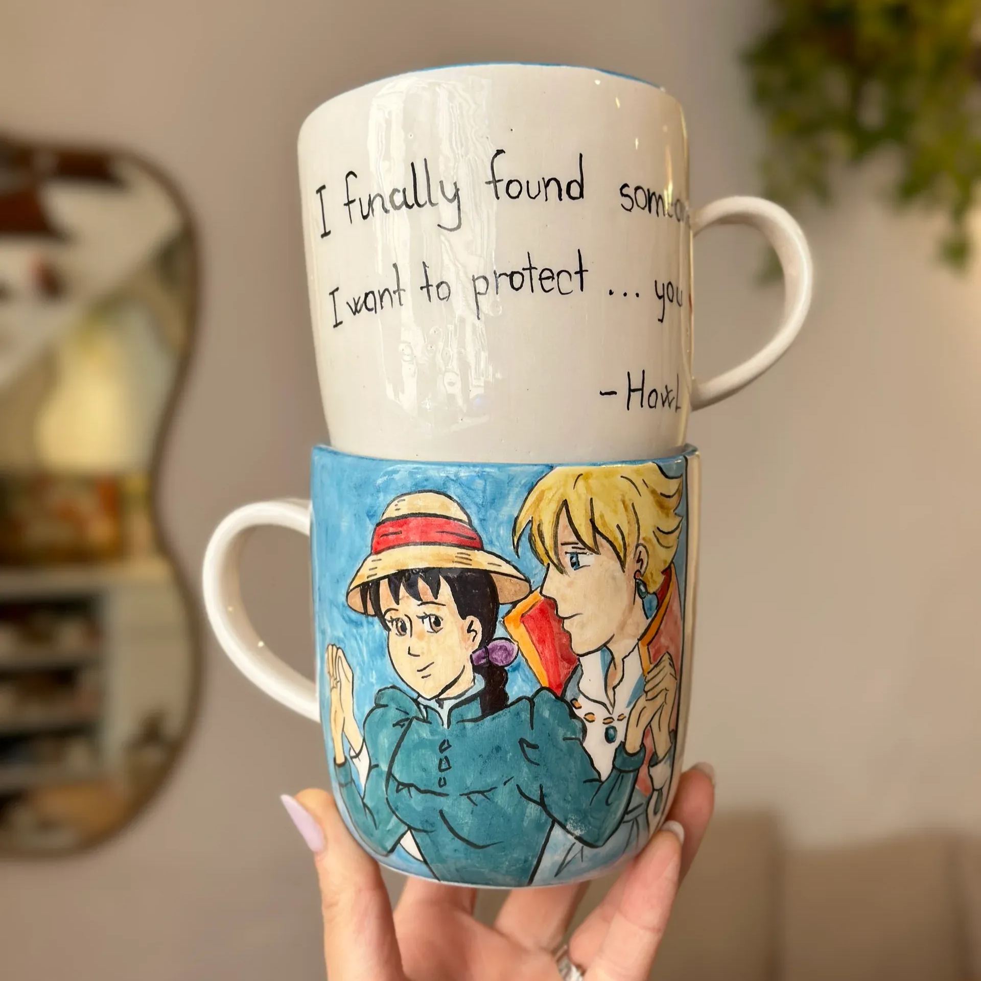 Handmade Ceramic Drinking Mug With Star Design