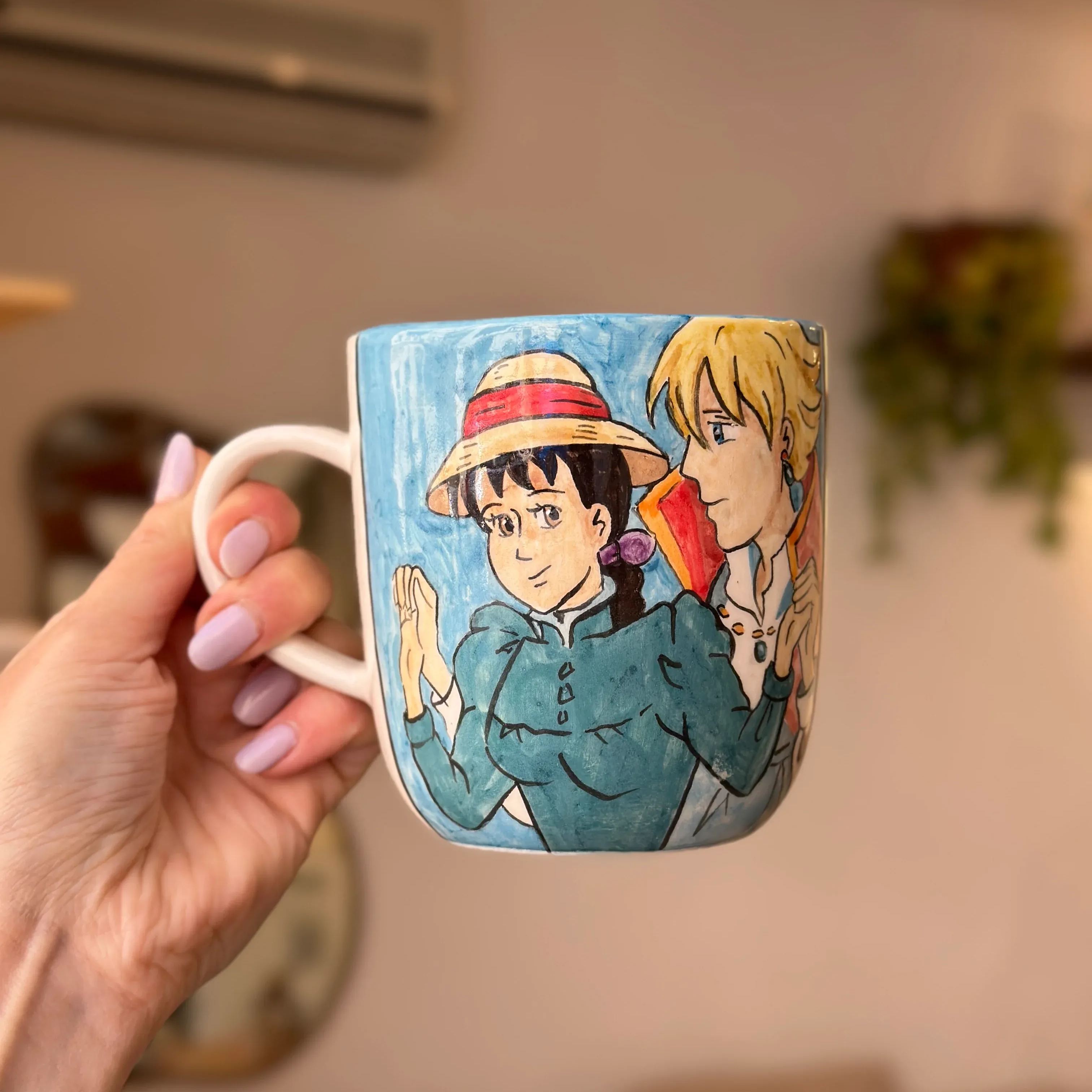 Handmade Ceramic Coffee Mug With Star Design