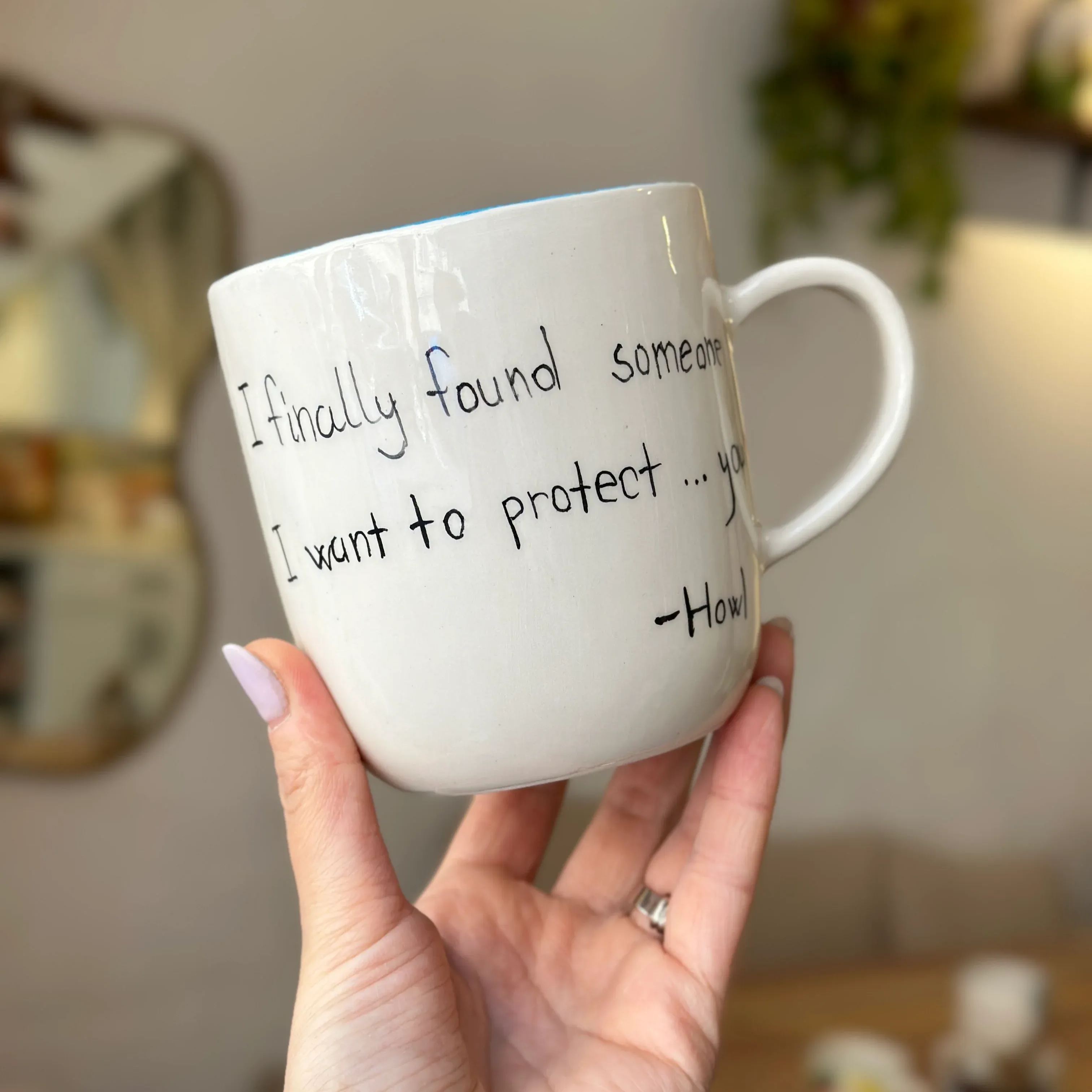 Handmade Ceramic Coffee Mug With Star Design