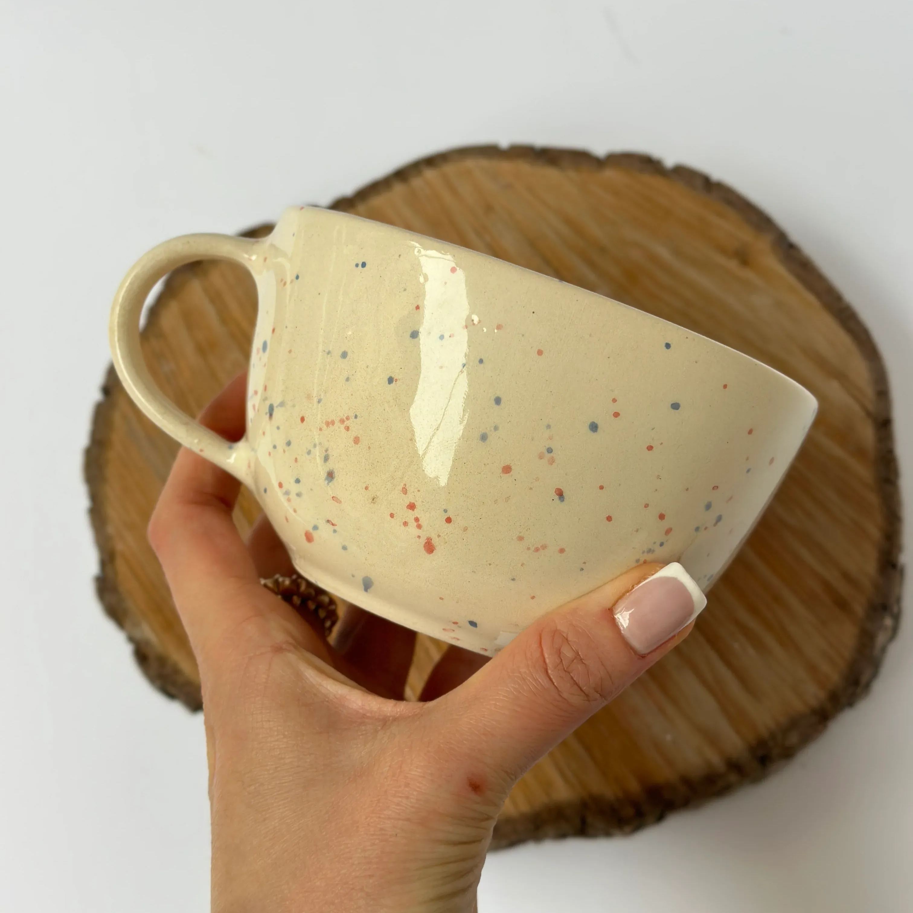 Handmade Natural Ceramic Glossy Coffee Mug