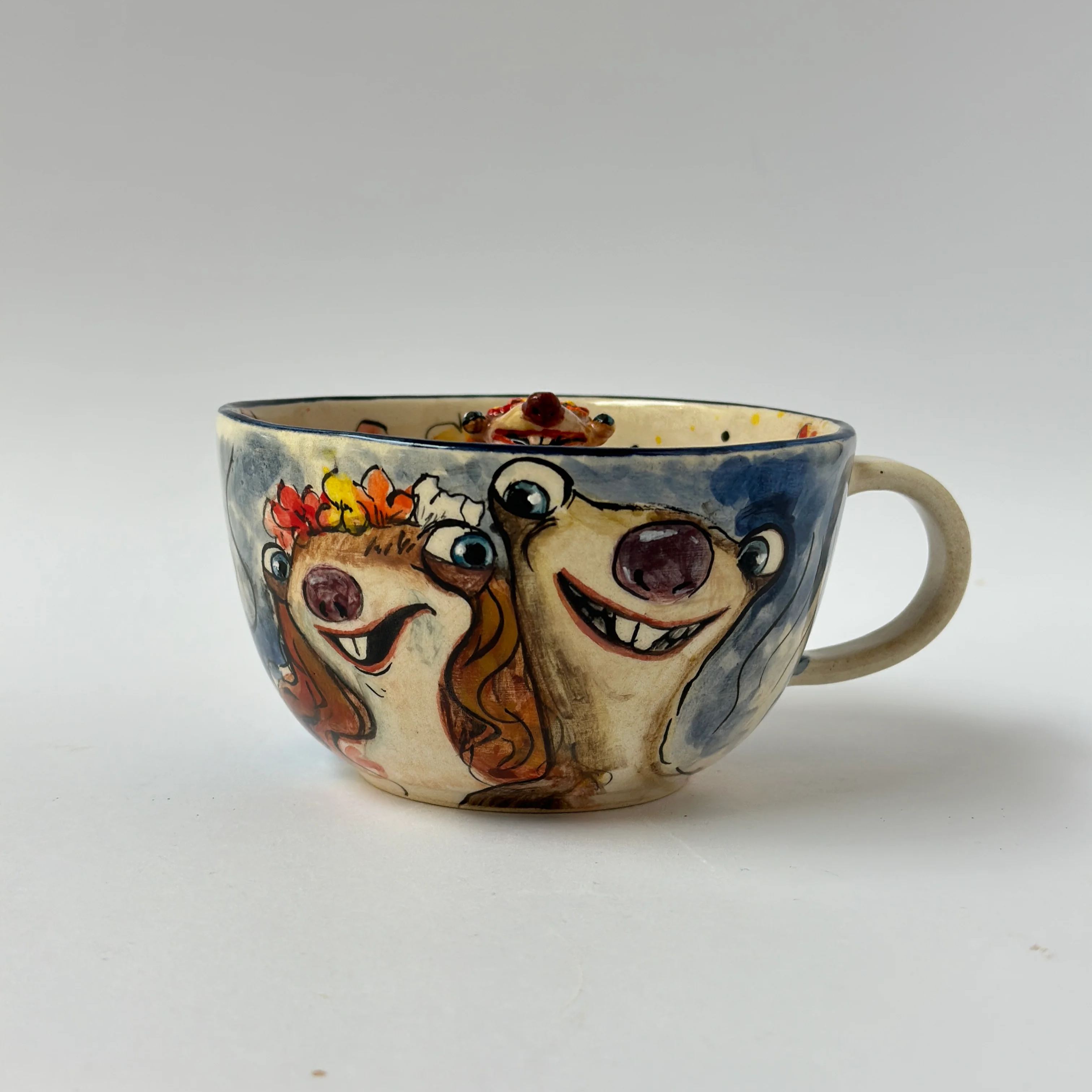 Handmade Ceramic Character Sloth Coffee Mug