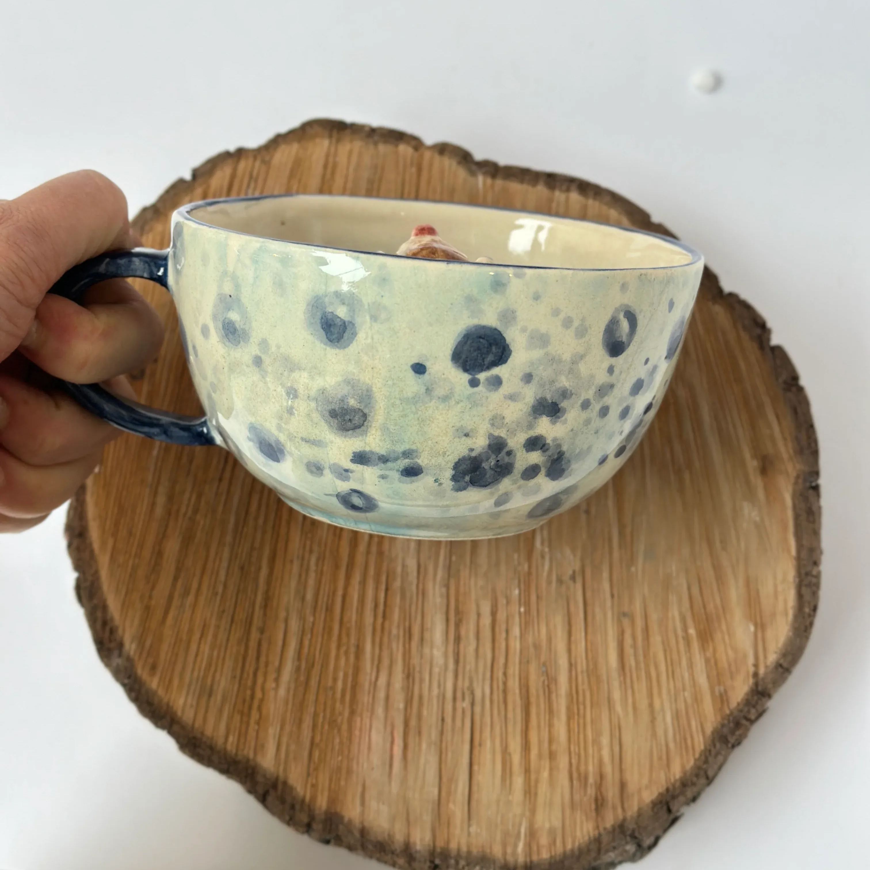 Handmade Character Ceramic Coffee Mug Cup