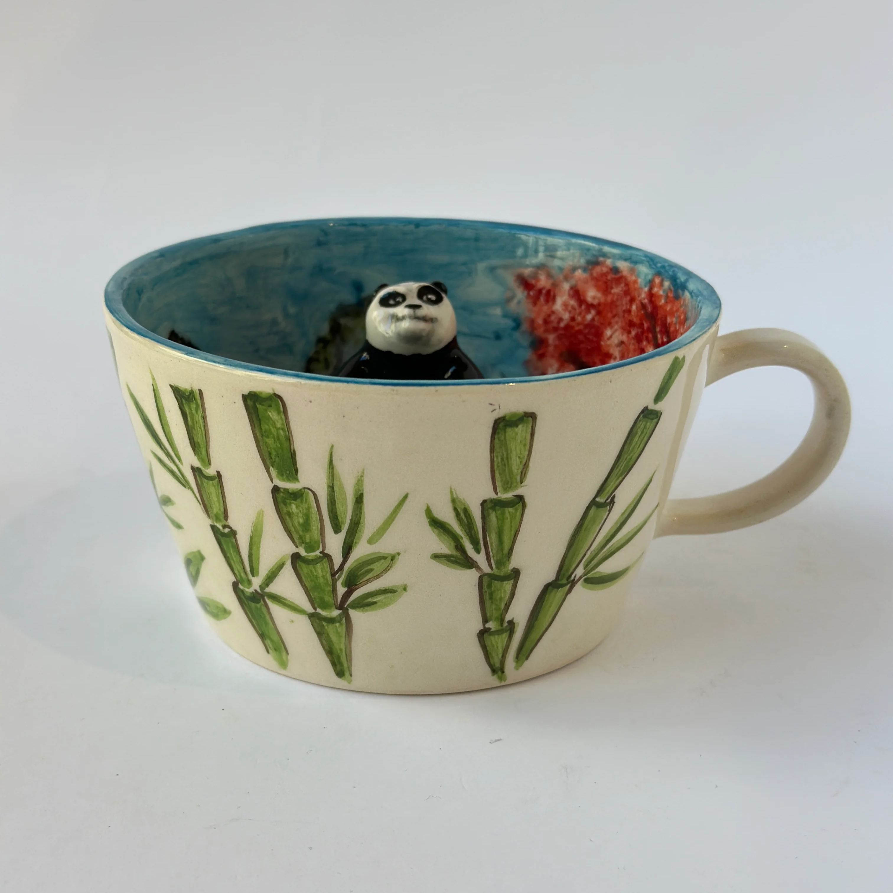 Handmade Panda Shaped Ceramic Coffee Mug