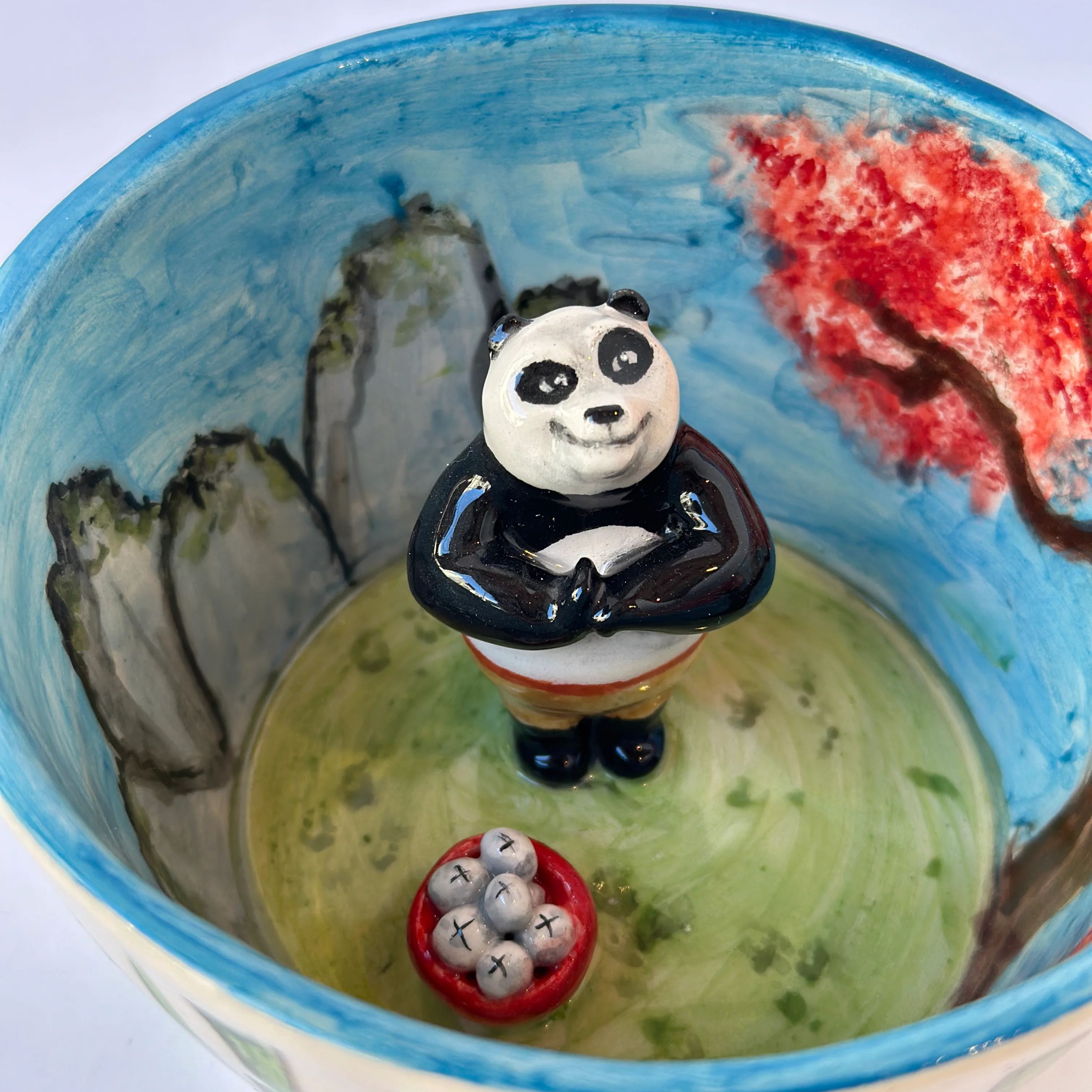 Handmade Panda Shaped Ceramic Coffee Mug