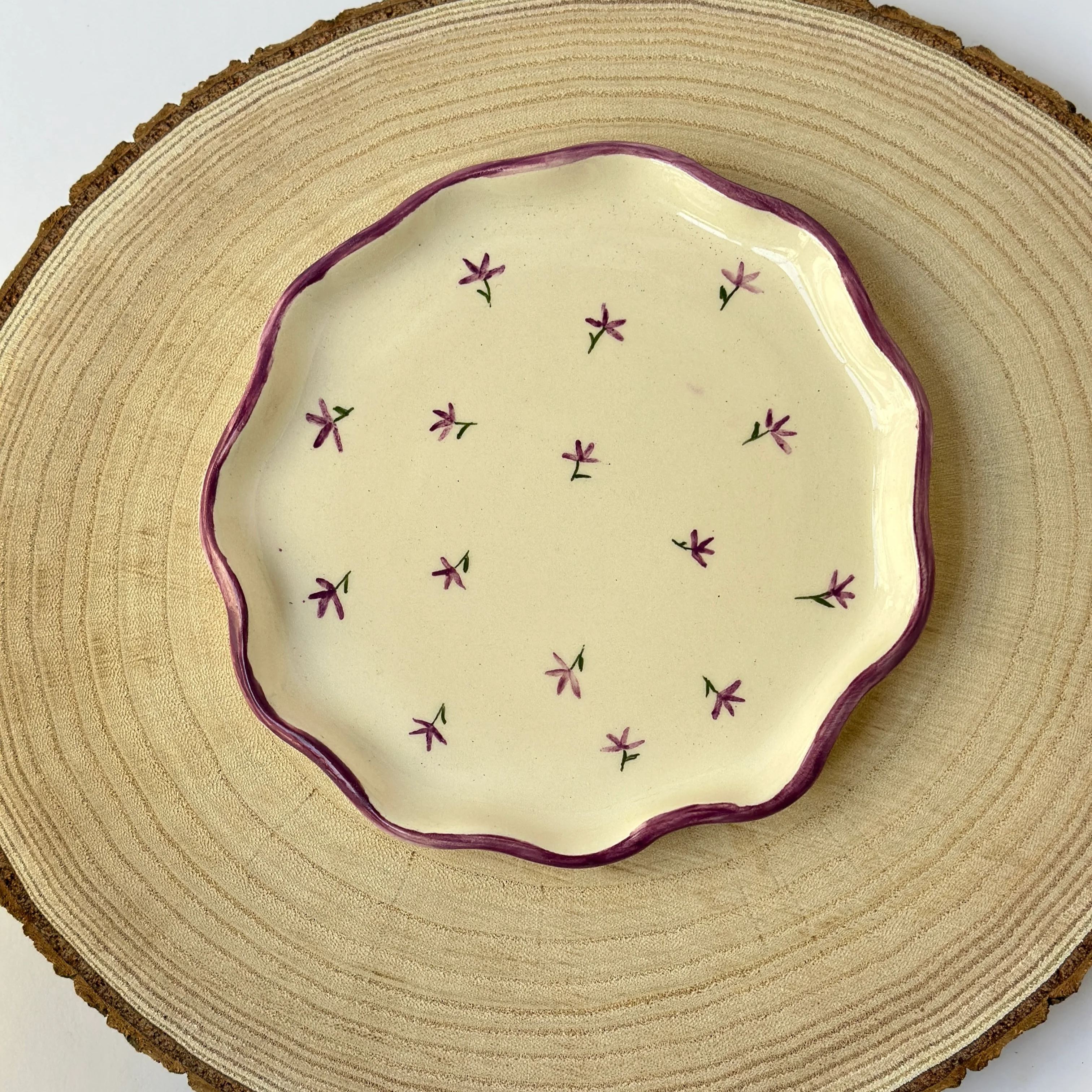 Handcrafted Ceramic Coffee Mug And Plate Set