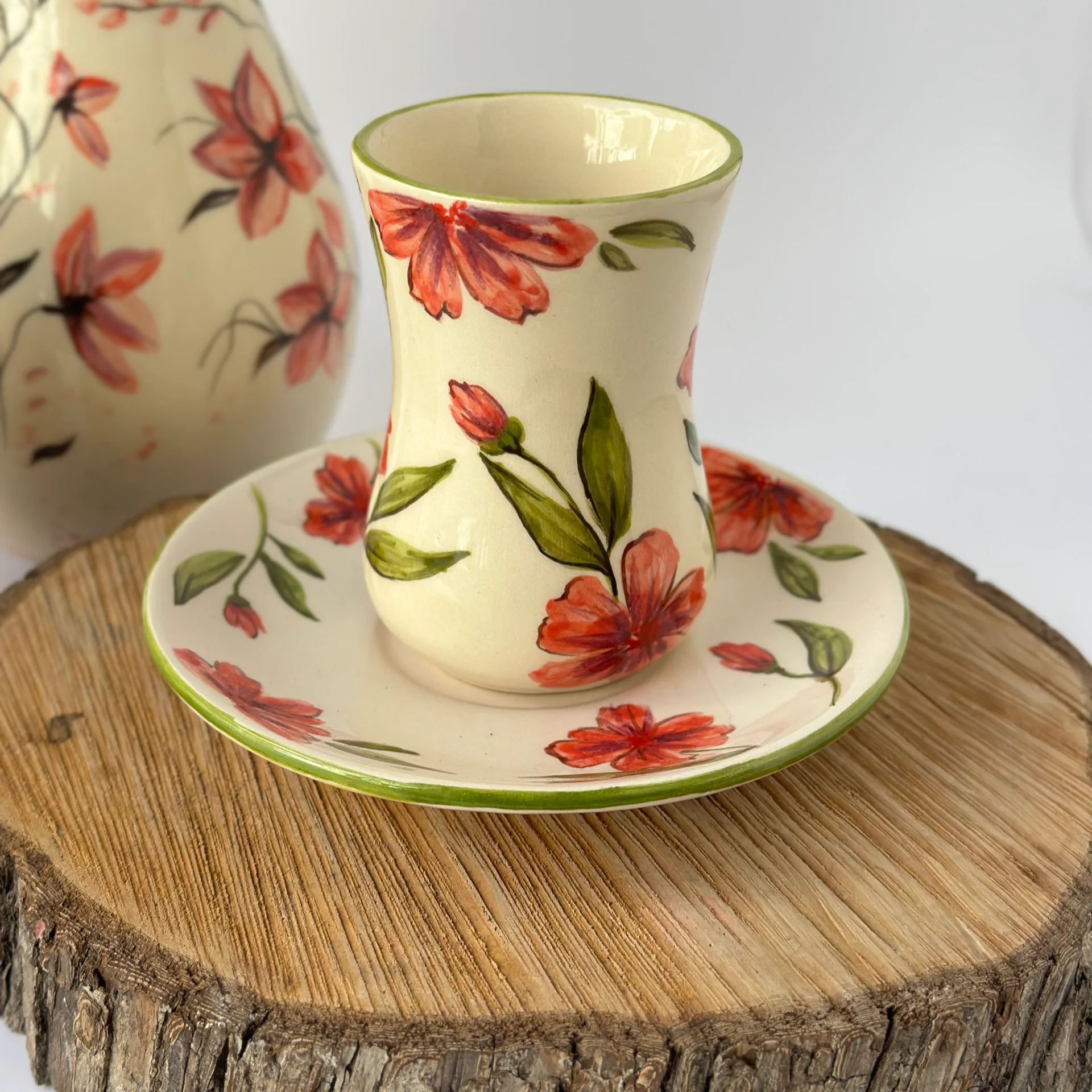 Handmade Ceramic Mug And Plate Coffee Set