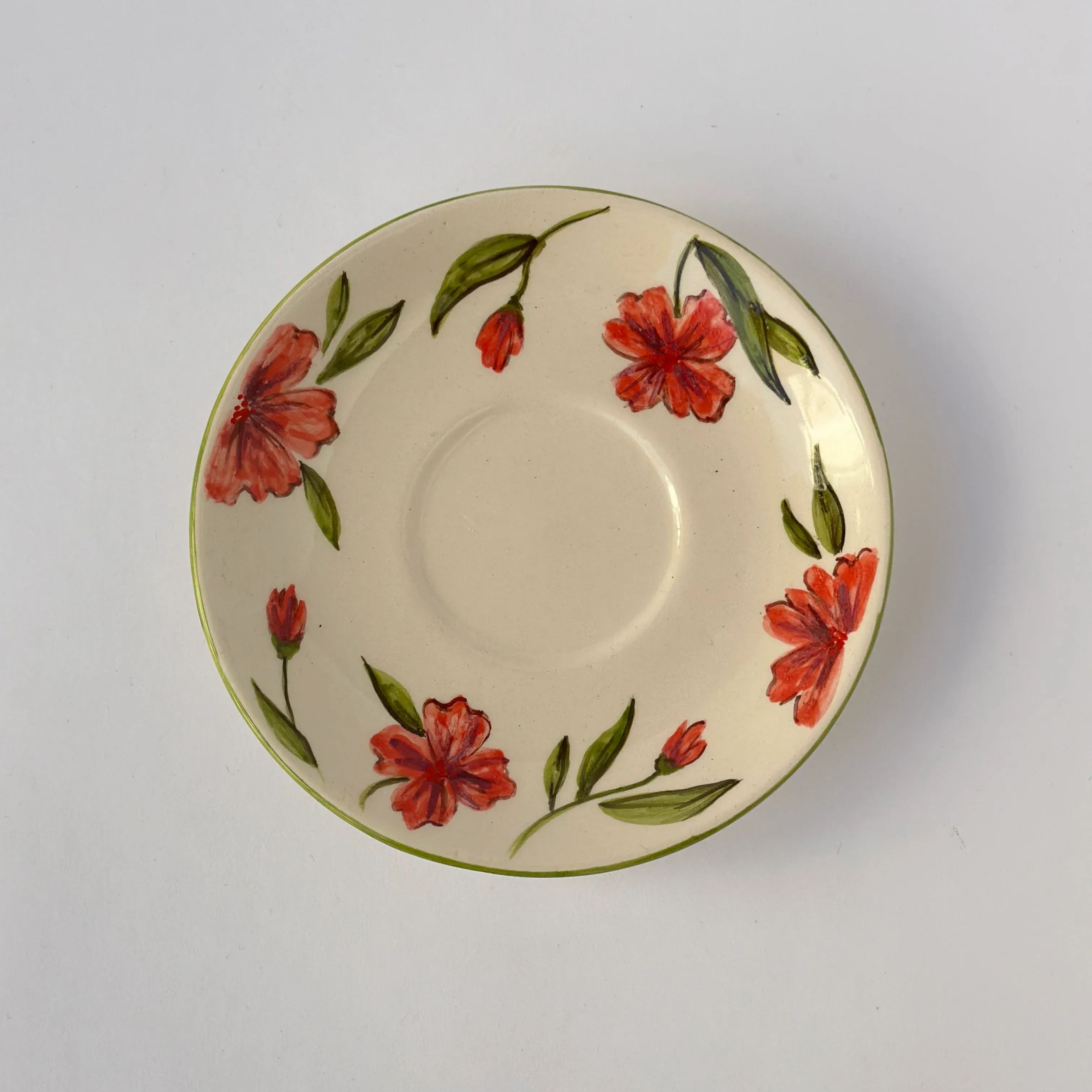 Handmade Ceramic Tea Set Mug And Plate