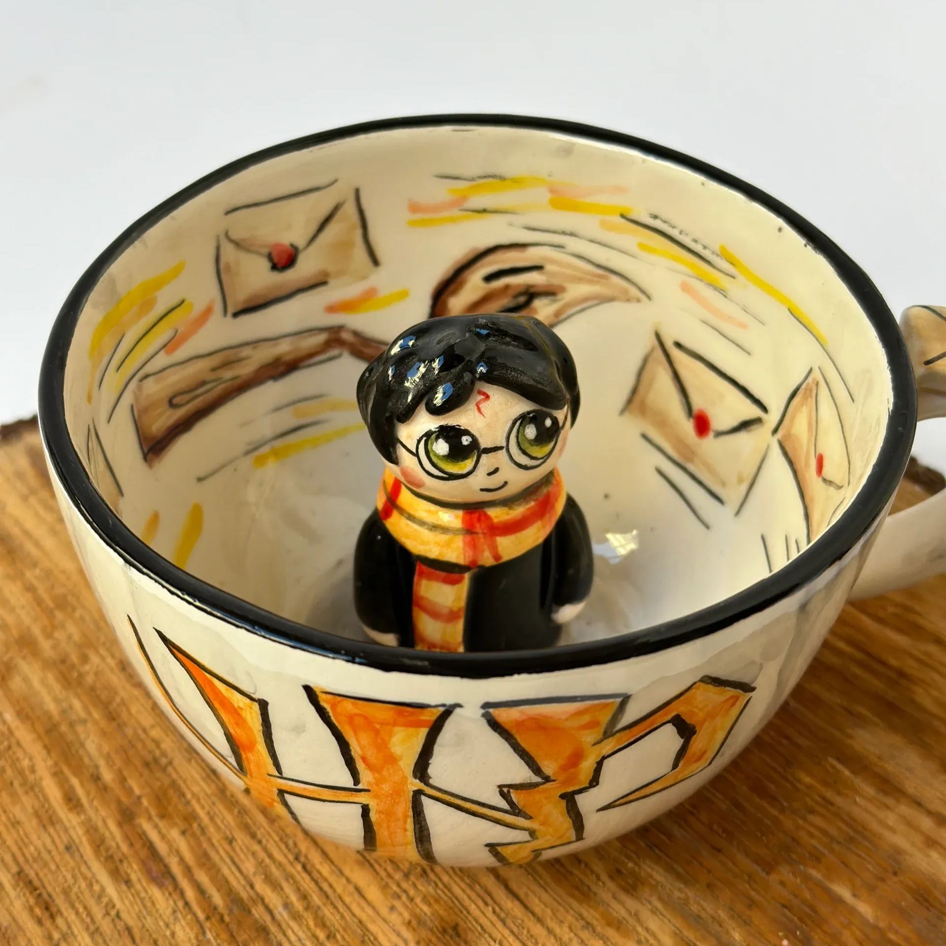 Handmade Ceramic Wizard Theme Coffee Mug