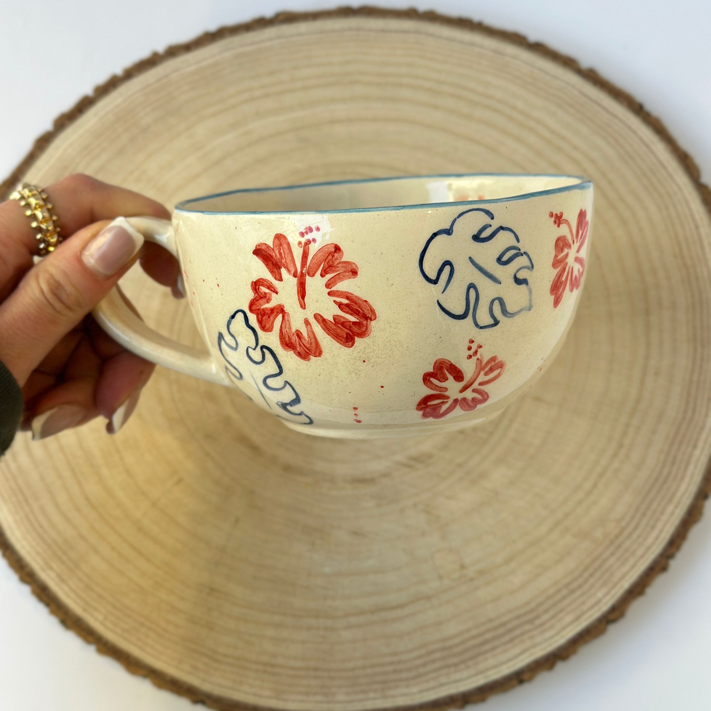 Handmade Ceramic Character Coffee Cup For Tea