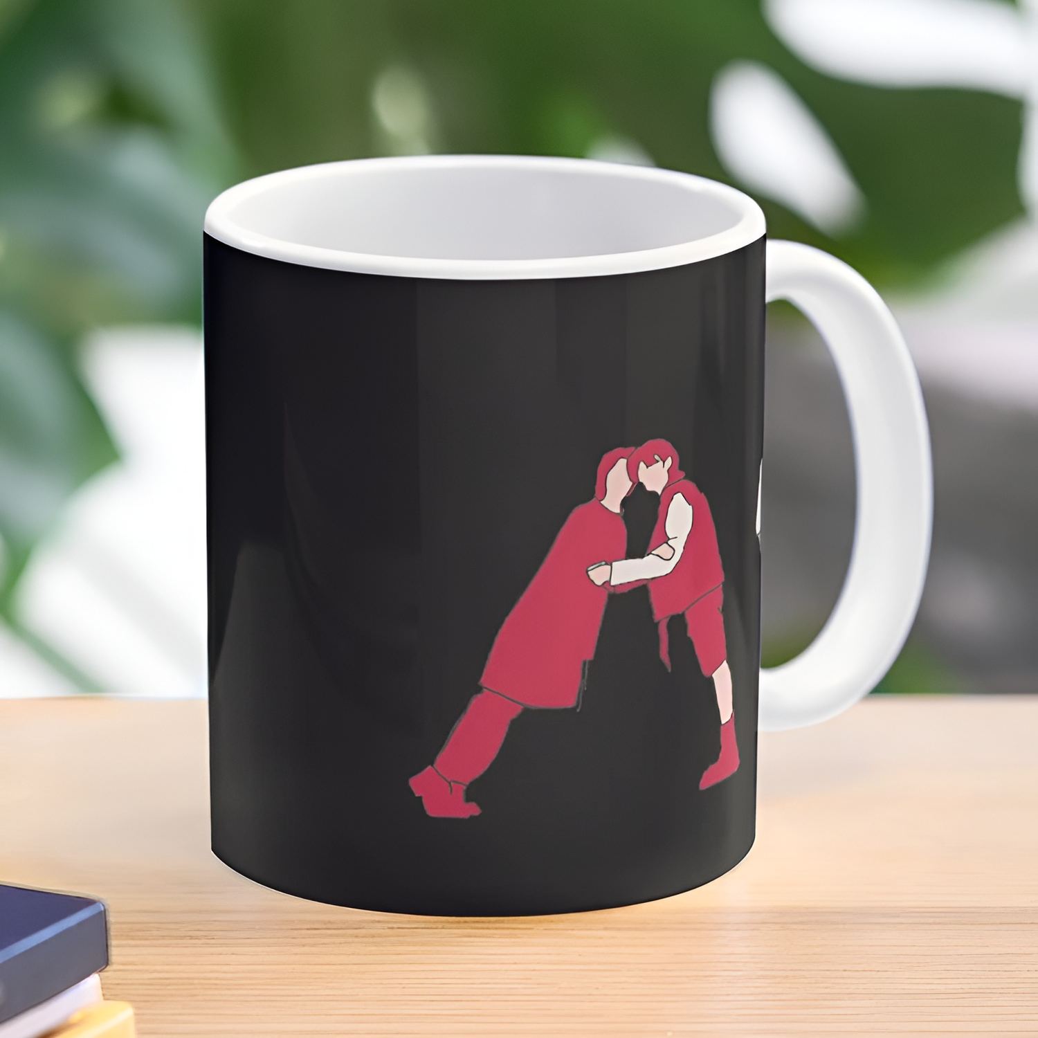 Bangtan Red Silhouette Graphic Coffee Mug