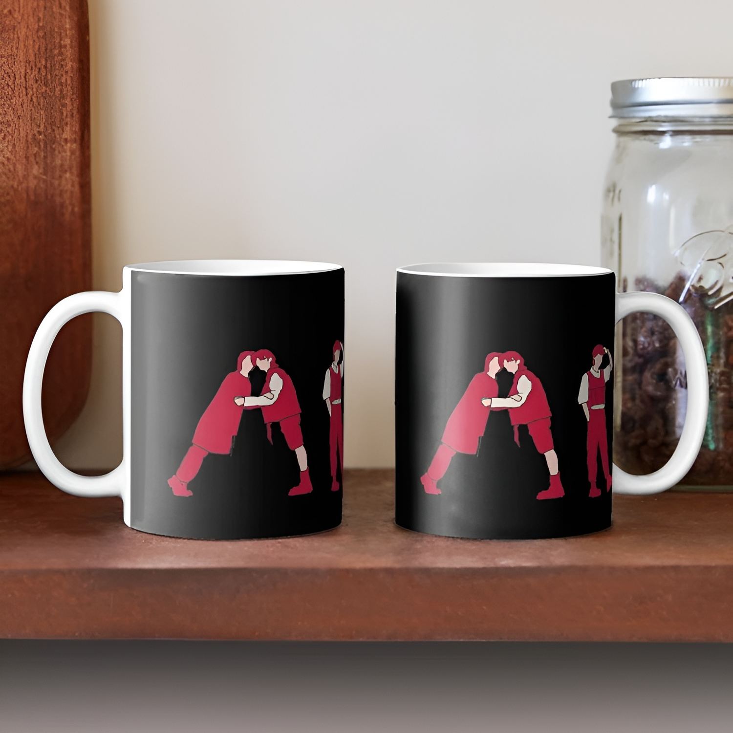 Bangtan Red Silhouette Graphic Coffee Mug