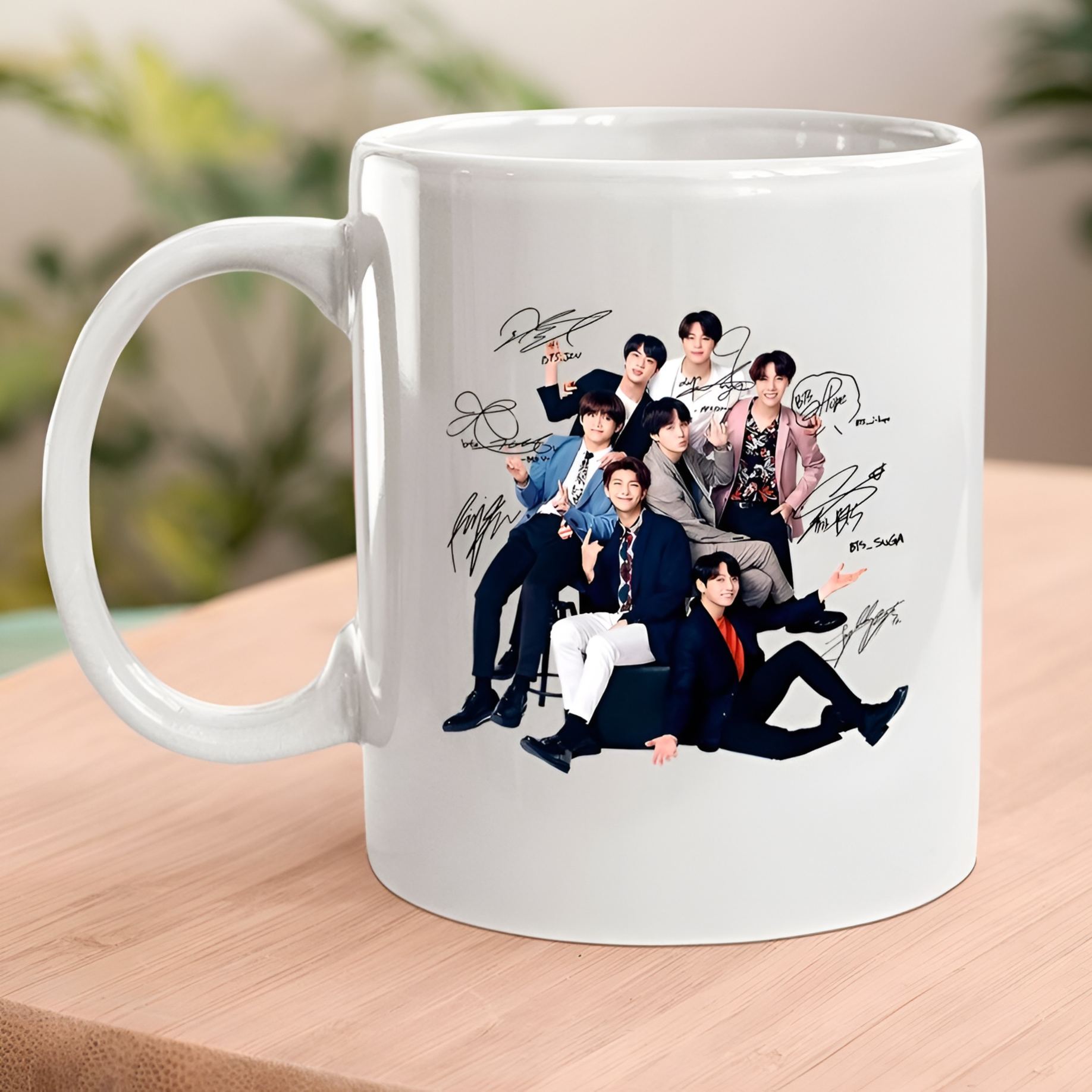 Bangtan Group Signature Graphic White Mug