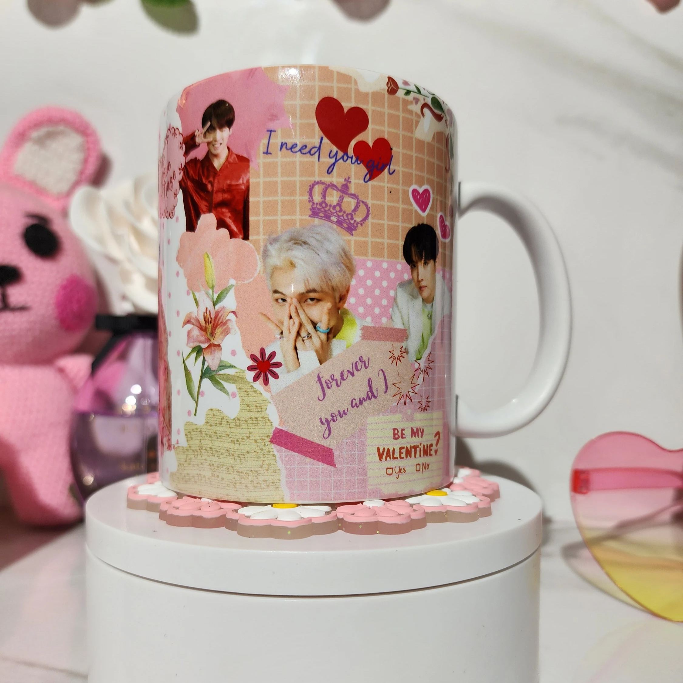 Ceramic Coffee Mug With Group Music Design